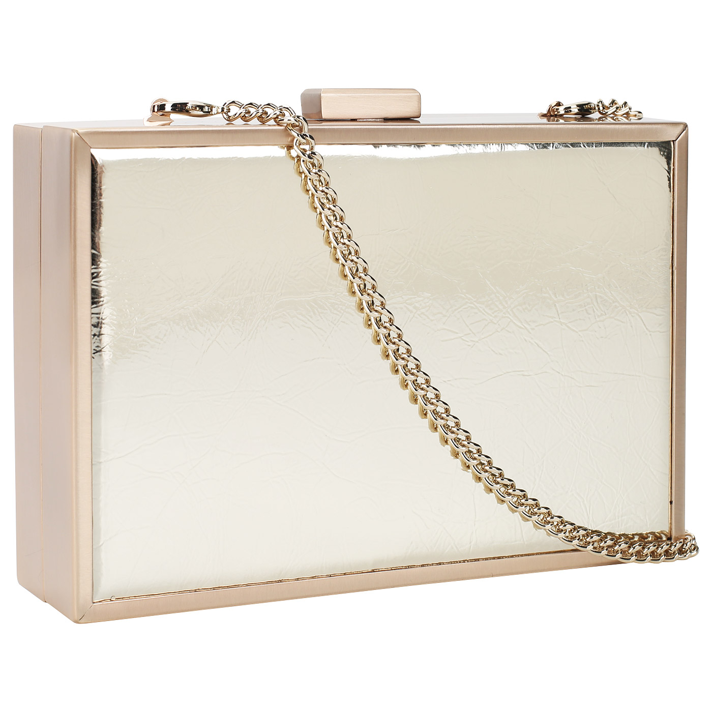 Золотистая женская сумочка с плечевой цепочкой Love Moschino Sparkling