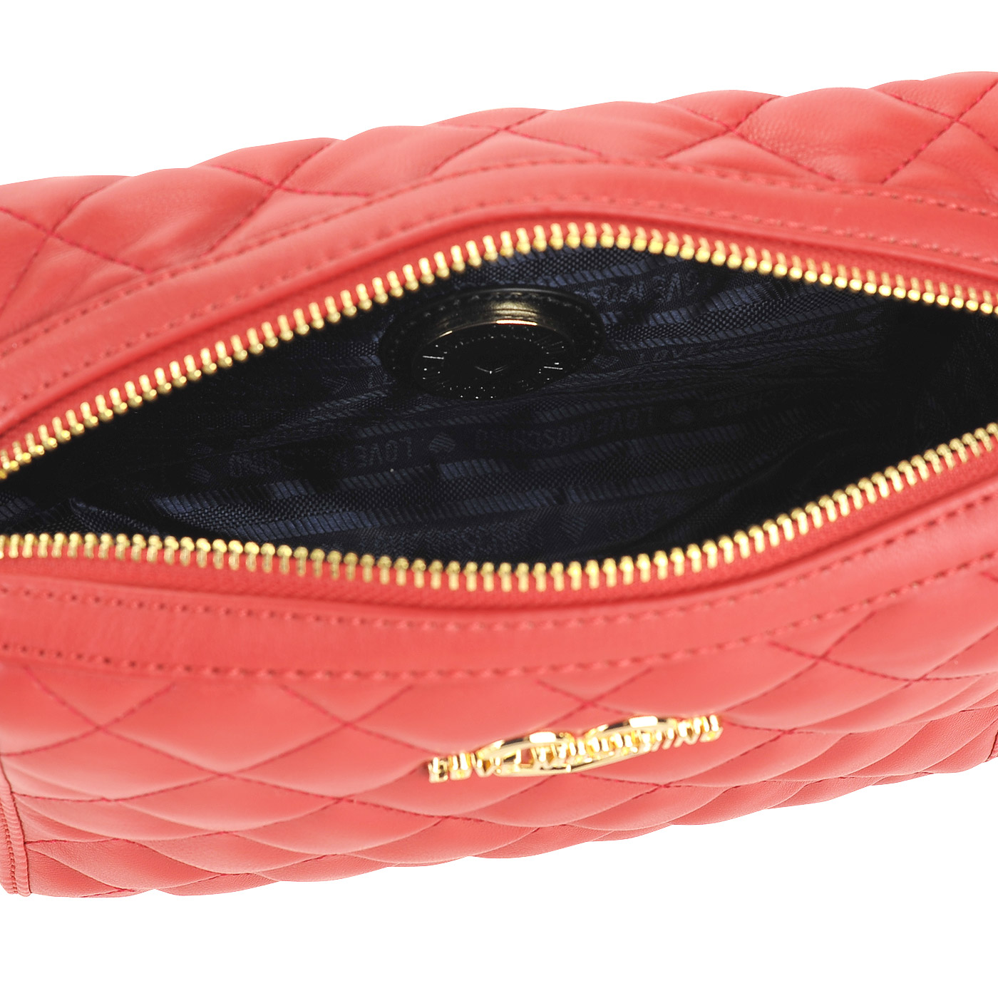 Маленькая стеганая красная сумка со съемным плечевым ремешком Love Moschino Fashion Quilted
