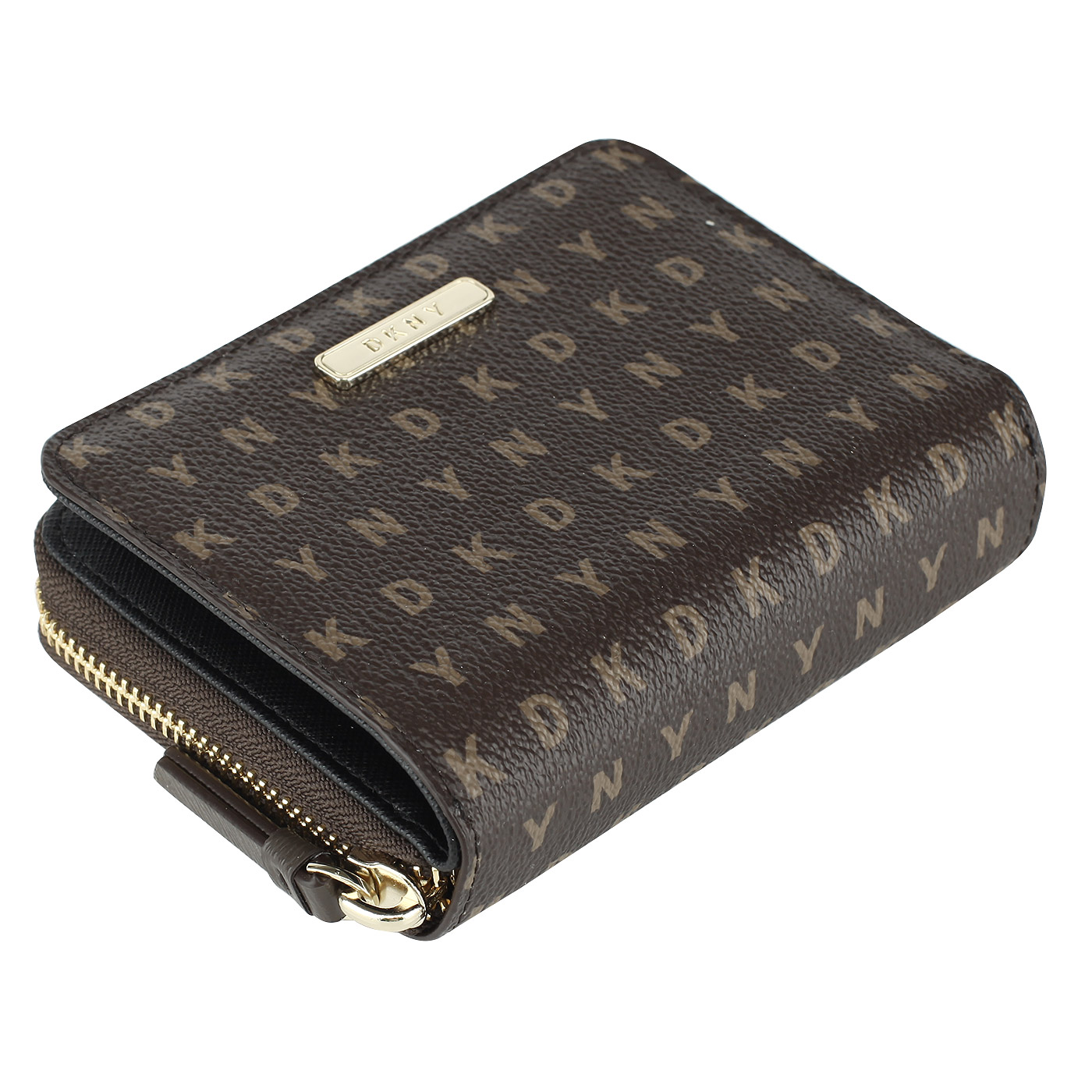 Компактное женское портмоне с двумя отделами DKNY Coated Logo