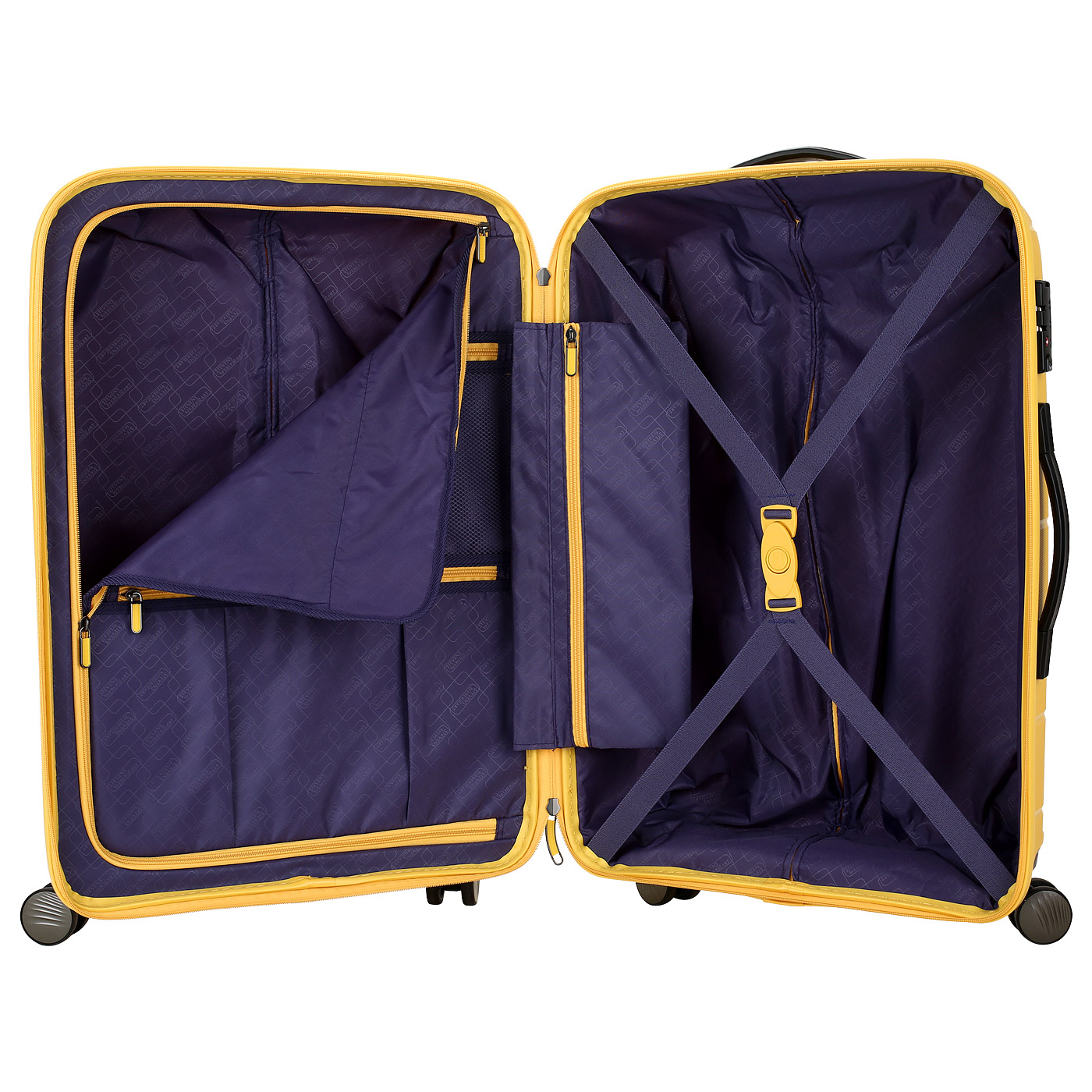 Чемодан средний M из полипропилена с кодовым замком Stevens Oxford