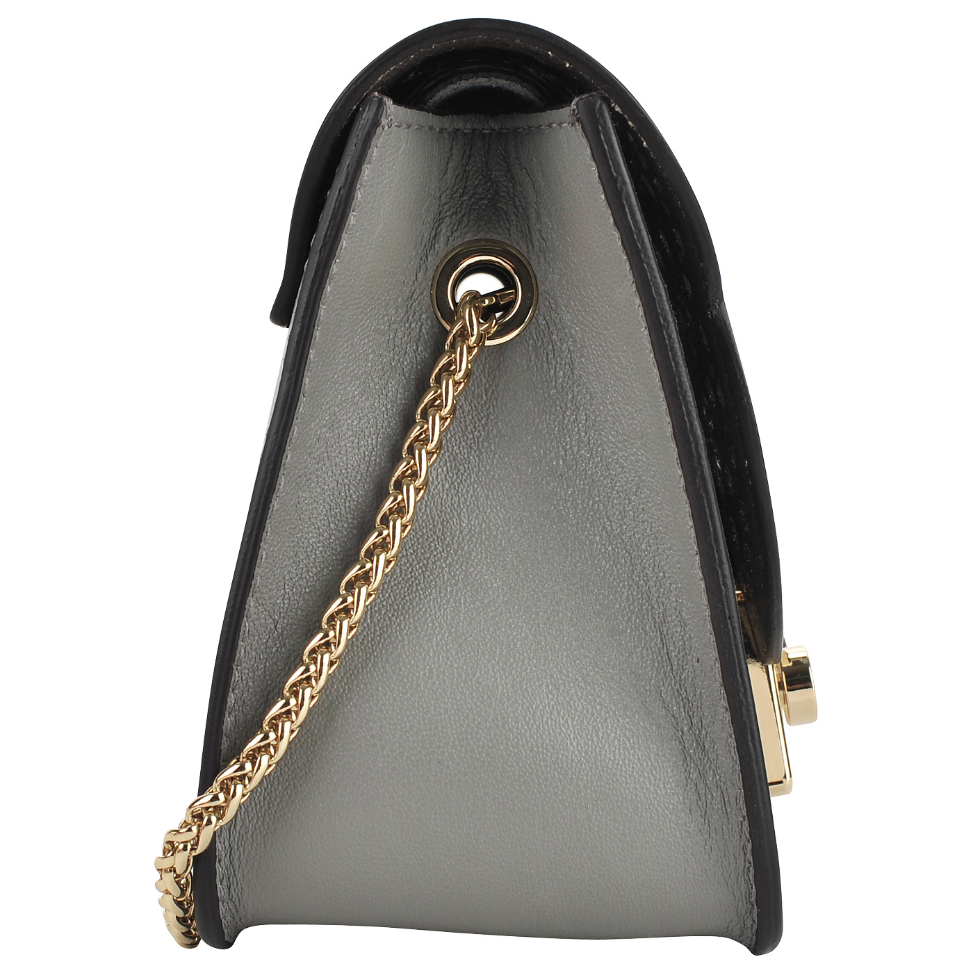 Маленькая кожаная сумка с декоративной перфорацией на откидном клапане Furla Metropolis