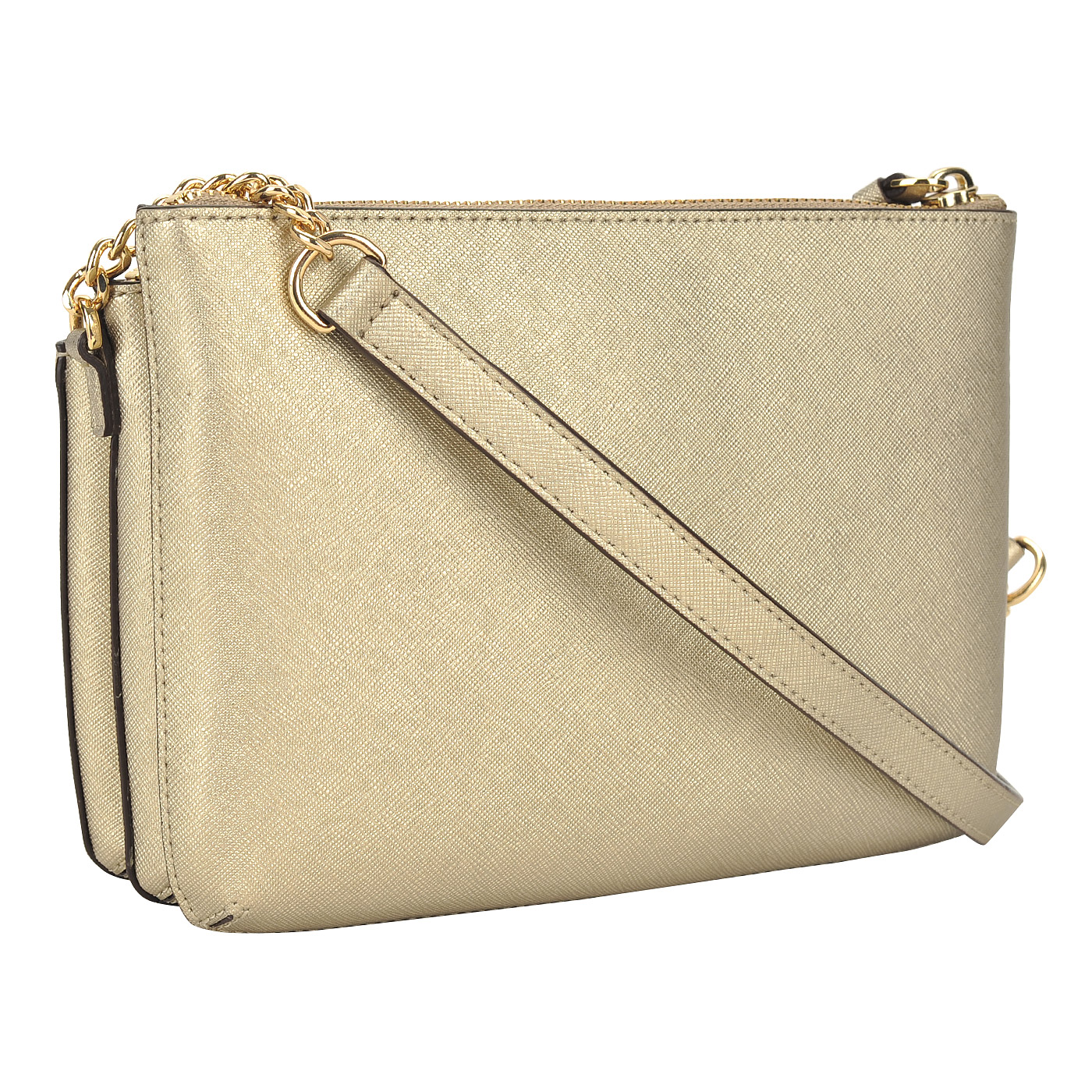 Женская сумка из золотого сафьяна DKNY Saffiano