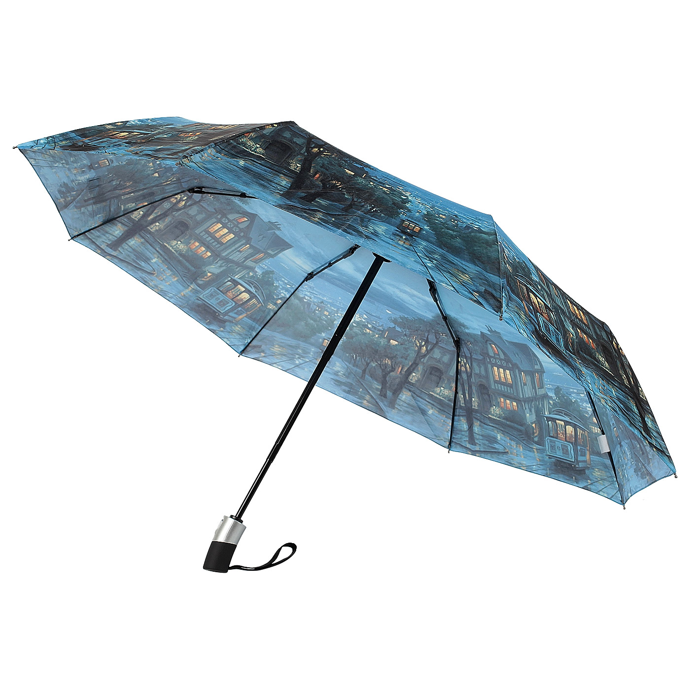 Автоматический зонт с принтом Raindrops 