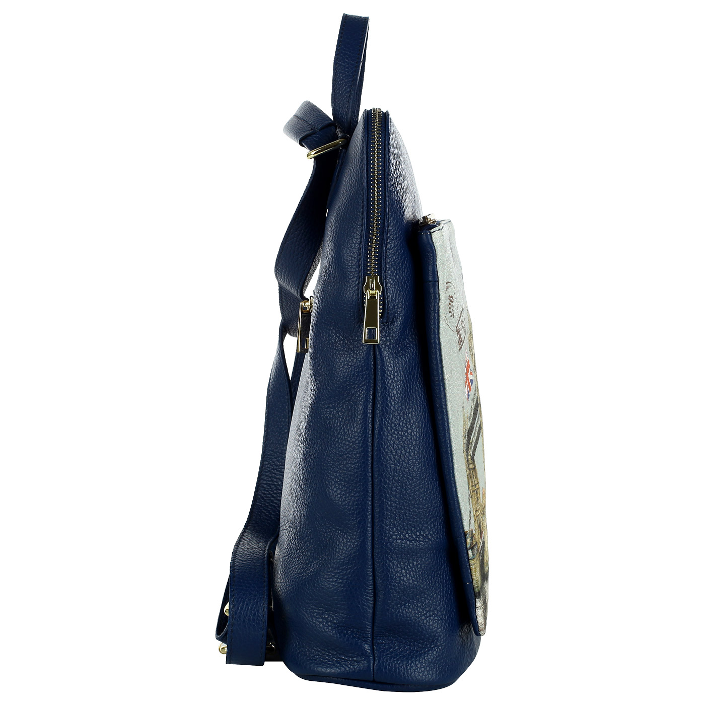 Женский кожаный рюкзак с принтом Acquanegra London