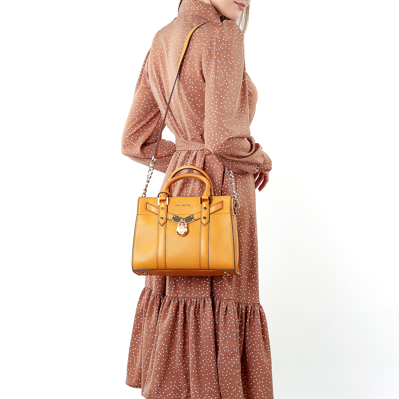 Кожаная сумка на молнии Michael Kors Nouveau Hamilton