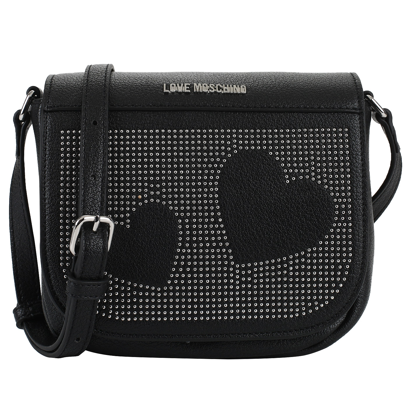 Love Moschino Черная сумочка с откидным клапаном