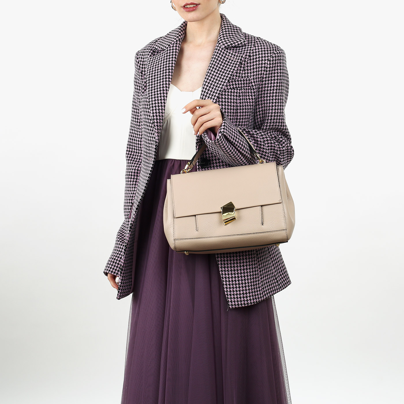 Кожаная сумка с цепочкой Chatte Marseille