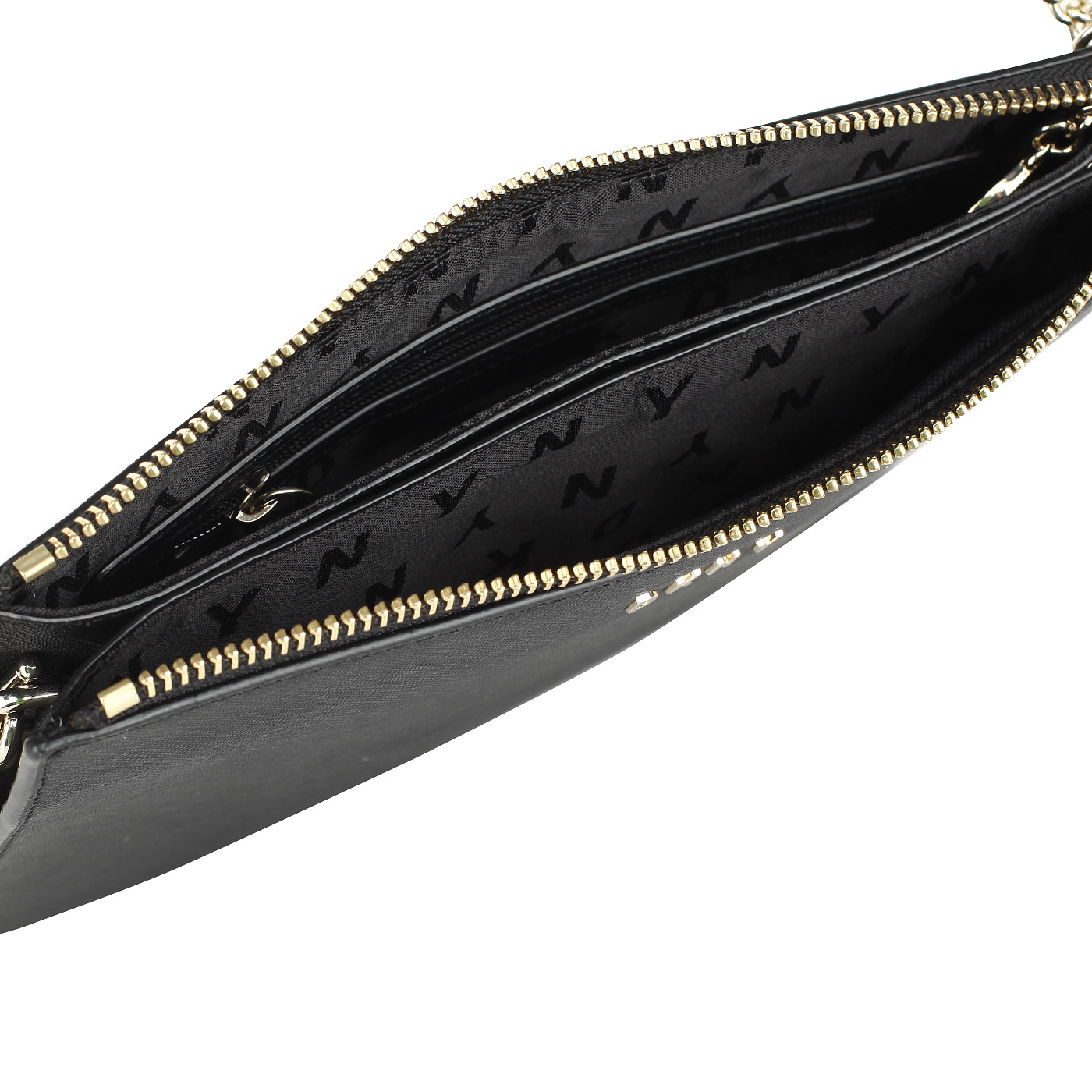 Маленькая кожаная сумка через плечо DKNY Saffiano