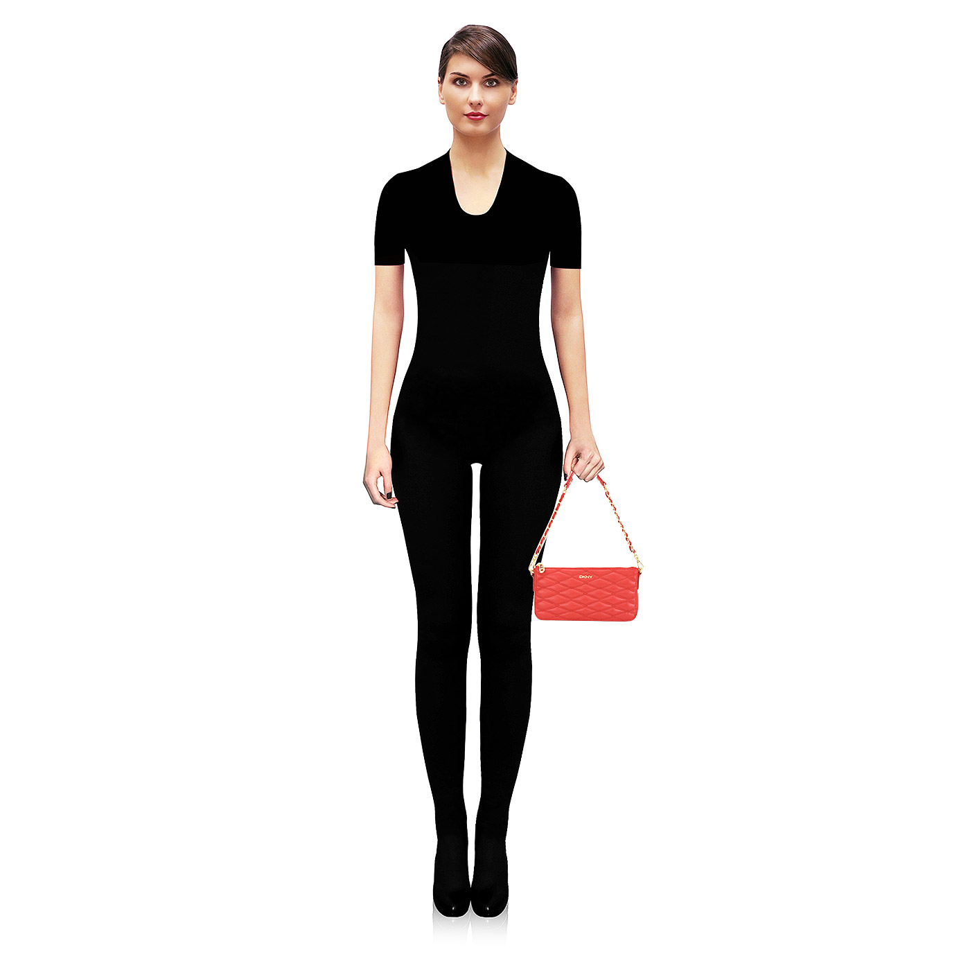 Женский кожаный клатч DKNY Quilted Nappa