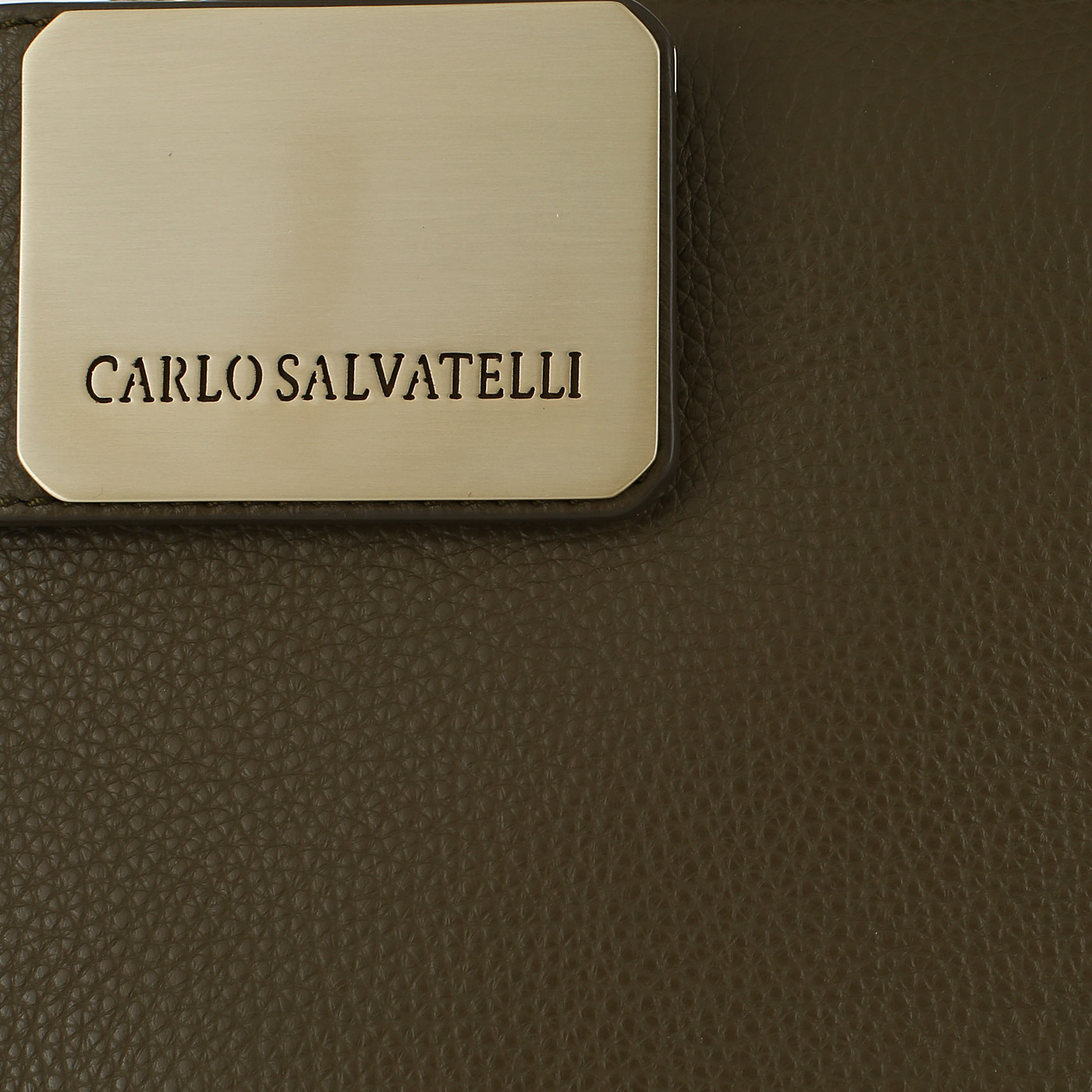 Кожаная сумка цвета олива Carlo Salvatelli Gemma