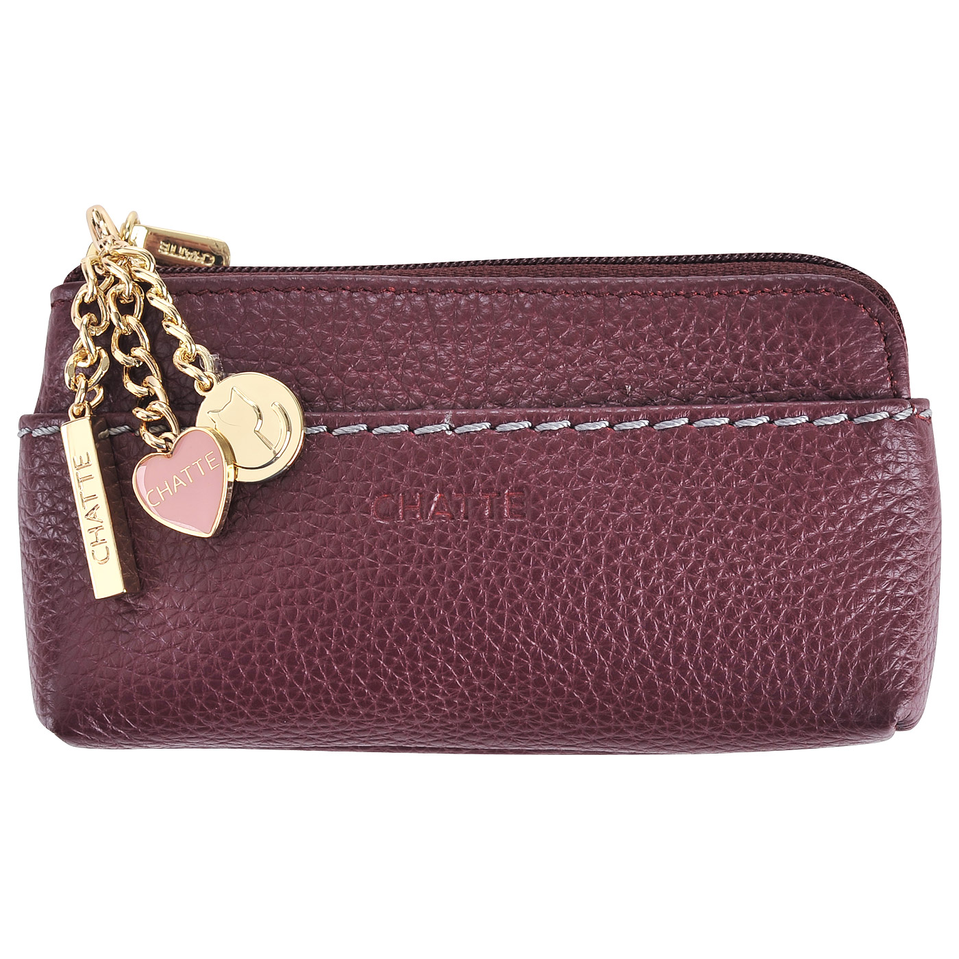 Chatte Кожаная ключница на молнии