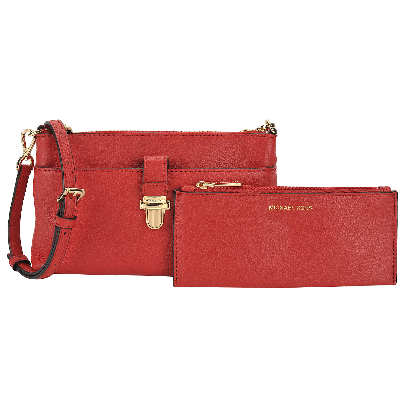 Маленькая кожаная сумка через плечо Michael Kors Mercer