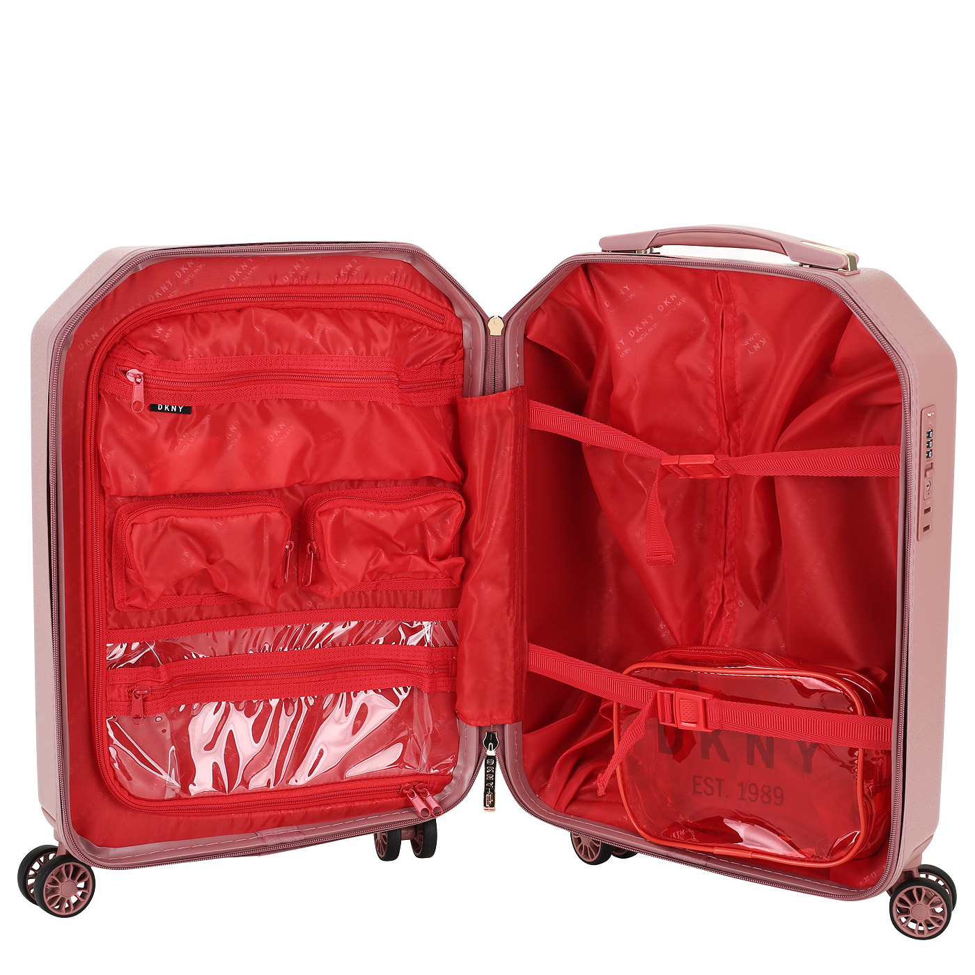 Чемодан маленький S из ABS-пластика с кодовым замком DKNY DKNY-014 Metal Logo