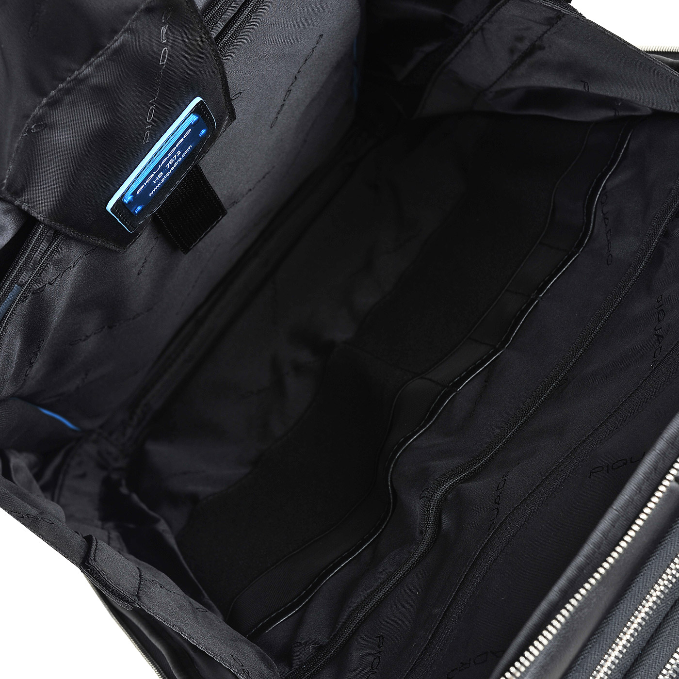 Кожаный дорожный портфель-трансформер с плечевыми лямками Piquadro Blue square