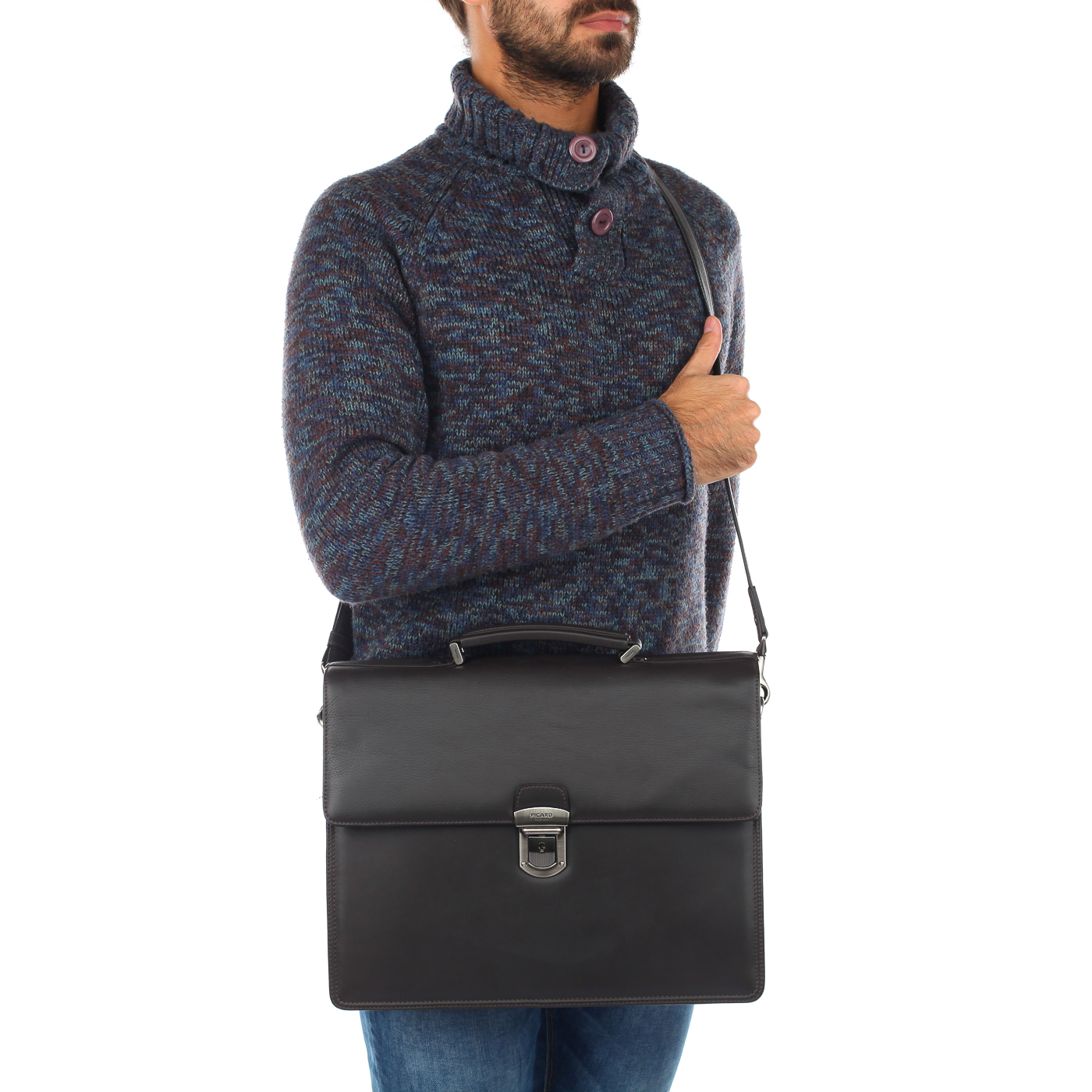 Вместительный портфель из натуральной кожи Picard Retro