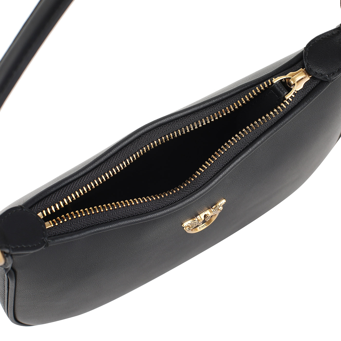 Кожаная сумка Pinko Half moon