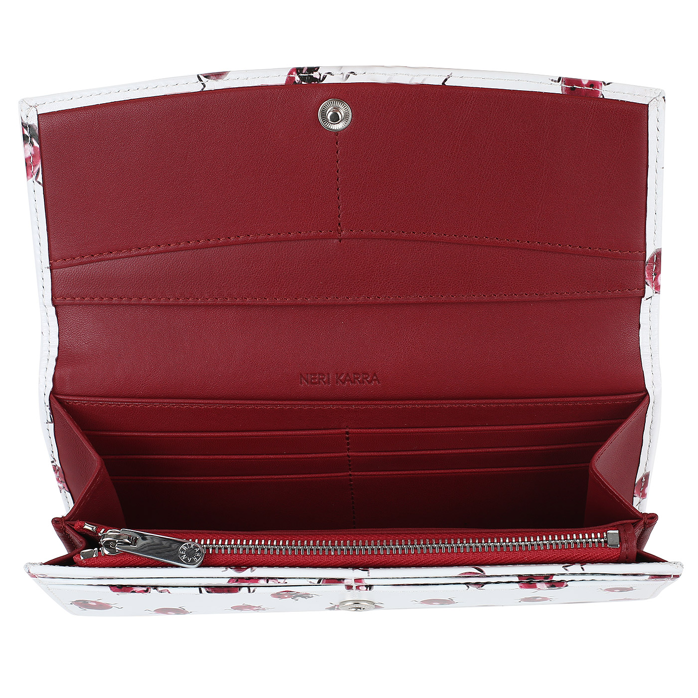 Кошелек из белой кожи с принтом Neri Karra 