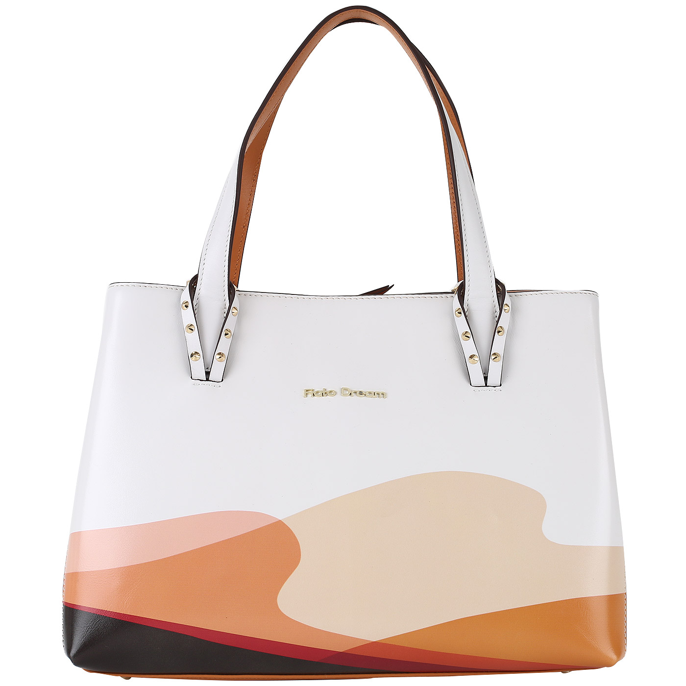 Fiato Dream Женская сумка из белой натуральной кожи