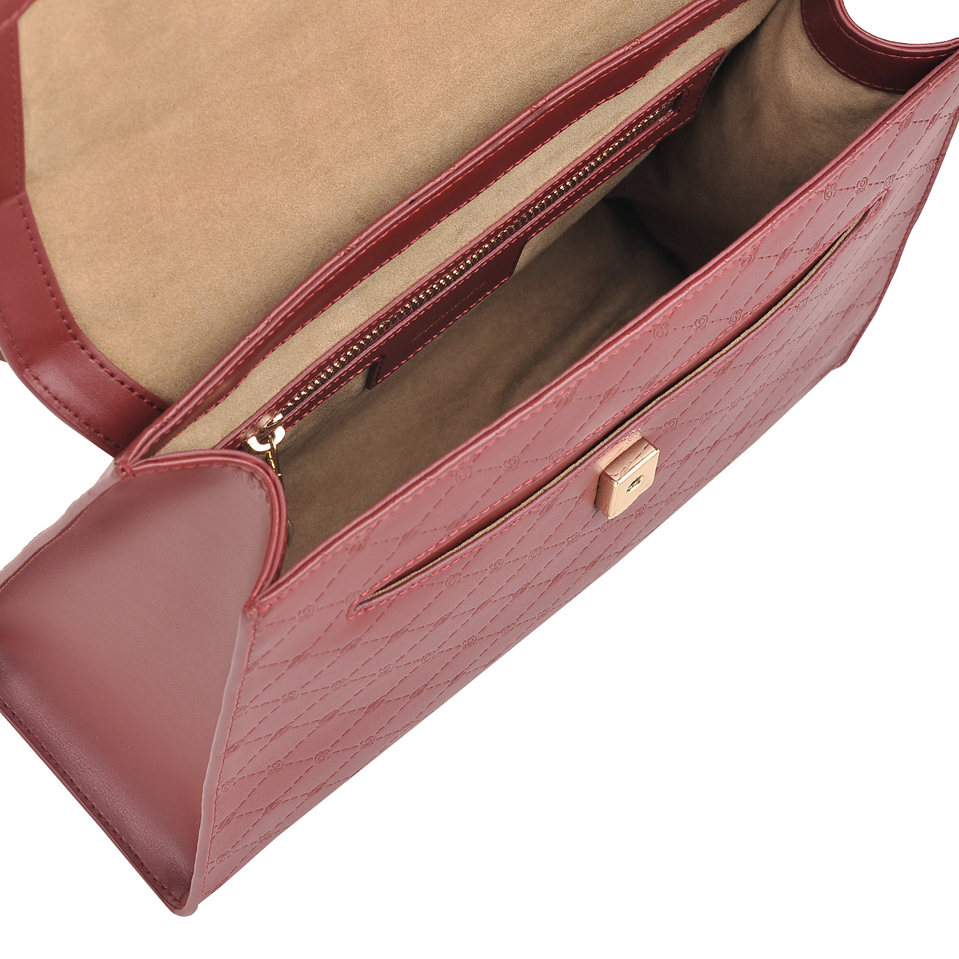 Бордовая женская сумка через плечо Blumarine Obsession