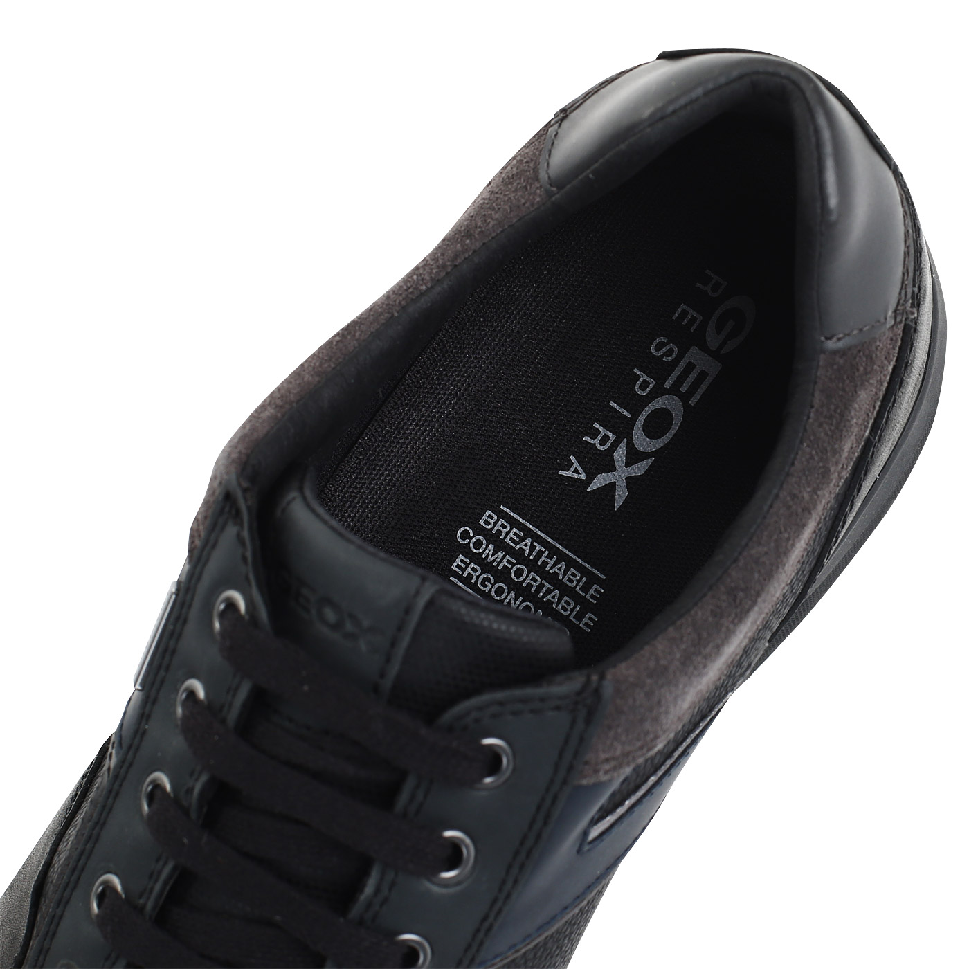 Черные полуспортивные кроссовки Geox Redward
