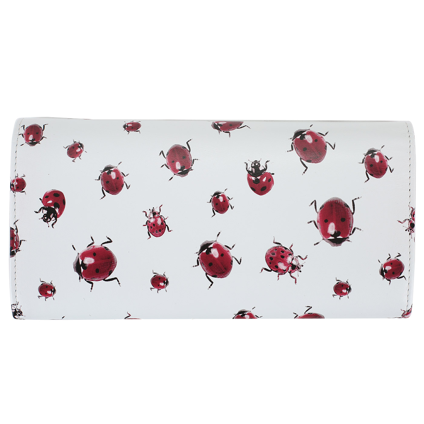 Кошелек из белой кожи с принтом Neri Karra 