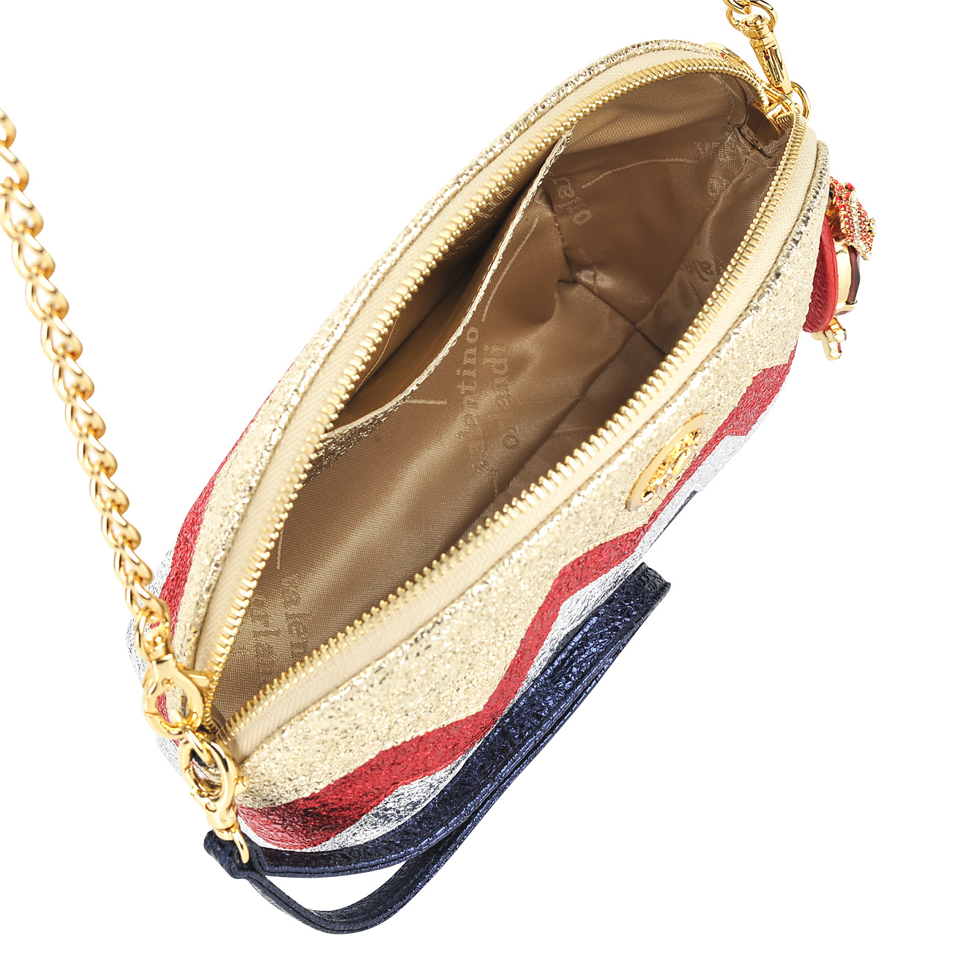 Женская кожаная сумочка с плечевой цепочкой Valentino Orlandi 