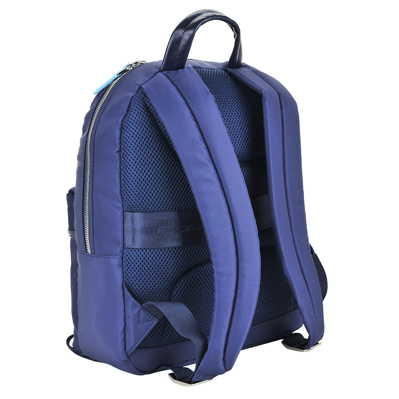 Синий рюкзак с комбинацией текстиля и натуральной кожи Piquadro Celion