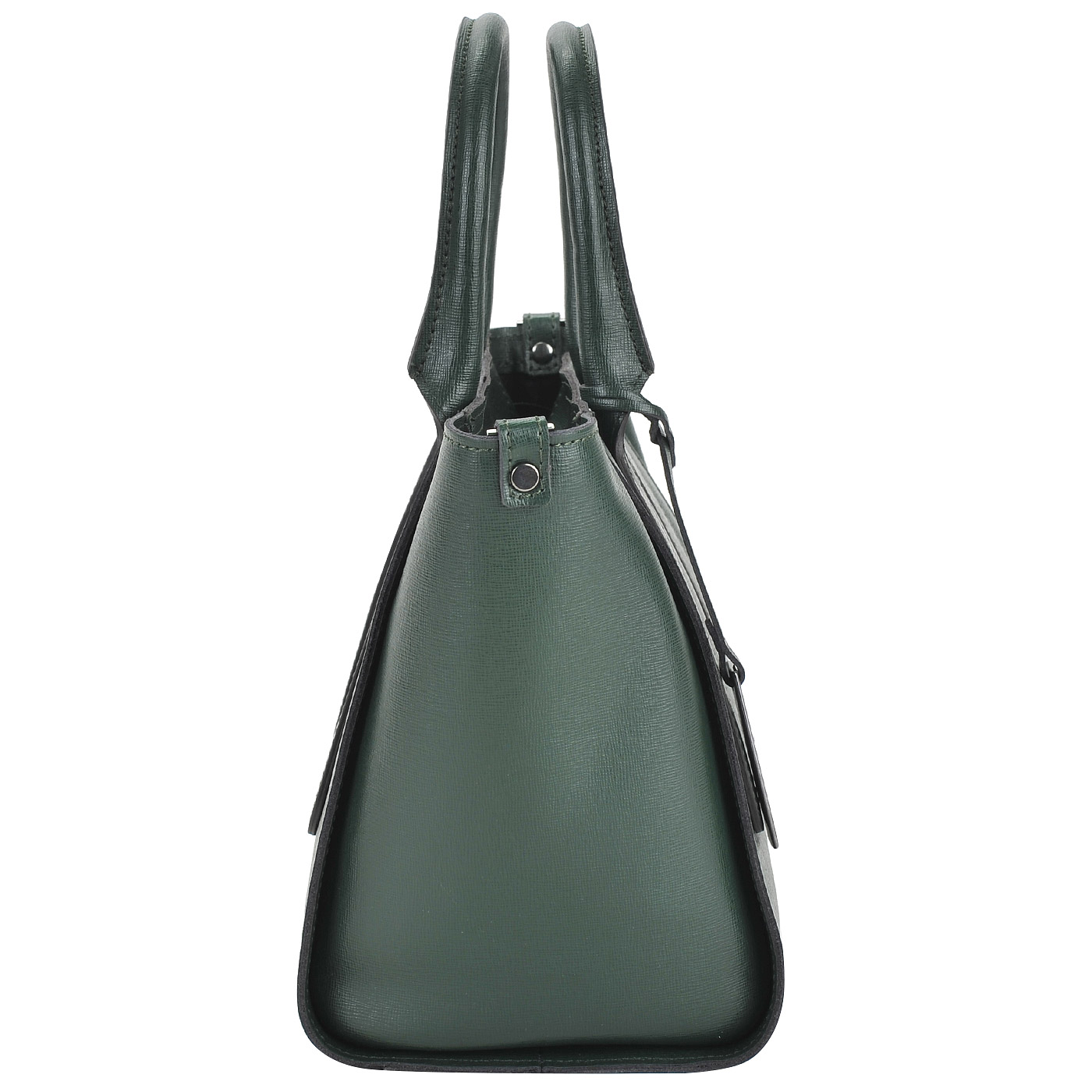 Женская сумка-трапеция из сафьяновой кожи зеленого цвета Ripani Cannella