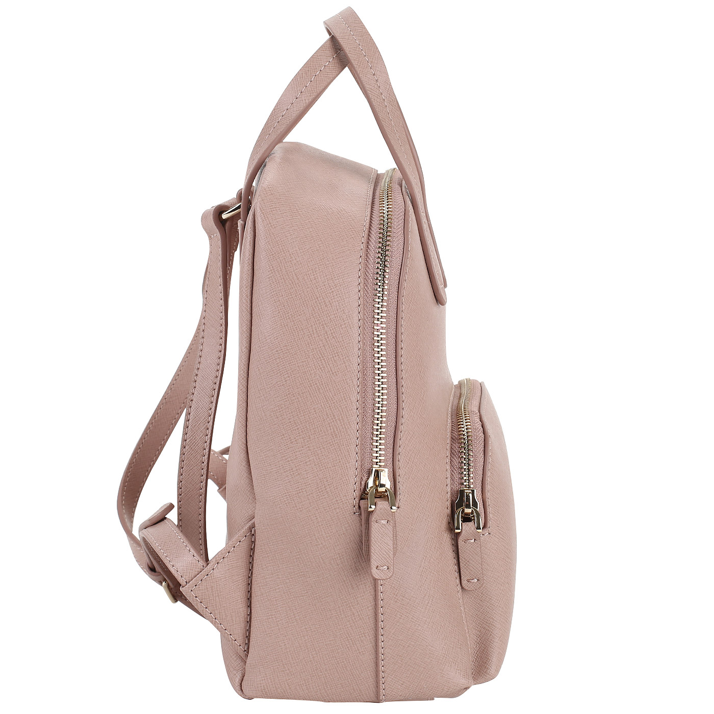 Розовый сафьяновый рюкзак Coccinelle Dione Saffiano
