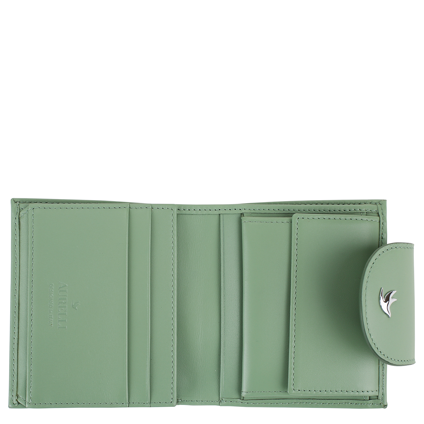 Кошелек складной на кнопке Aurelli Ocean