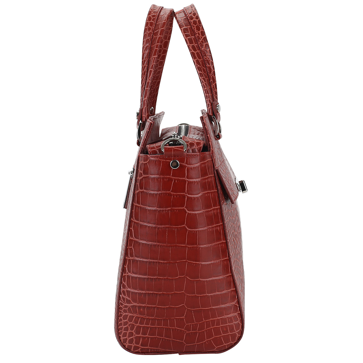 Сумка с отделкой под кожу крокодила Chatte 