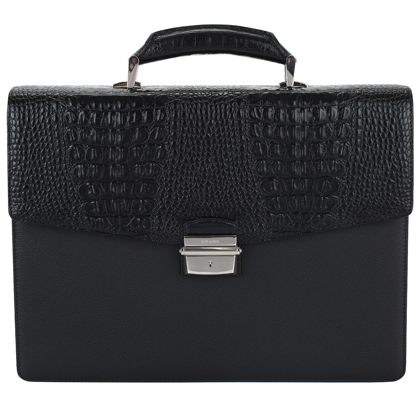 Neri Karra Черный кожаный портфель