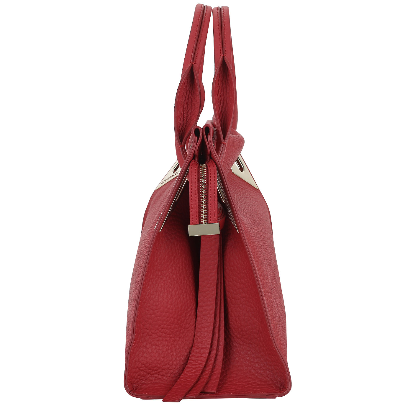 Красная кожаная сумка Gironacci 