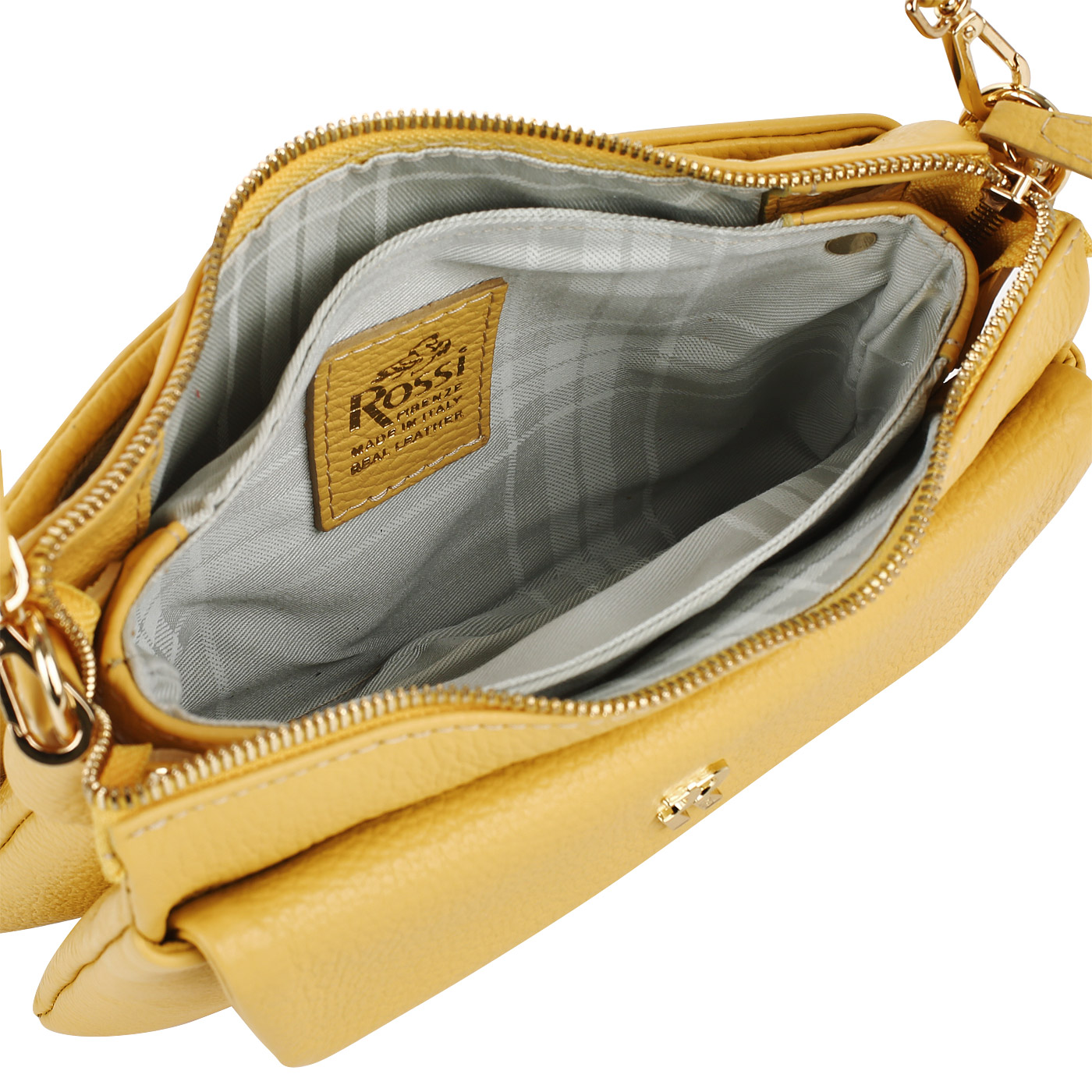 Сумка из зернистой кожи Bruno Rossi 