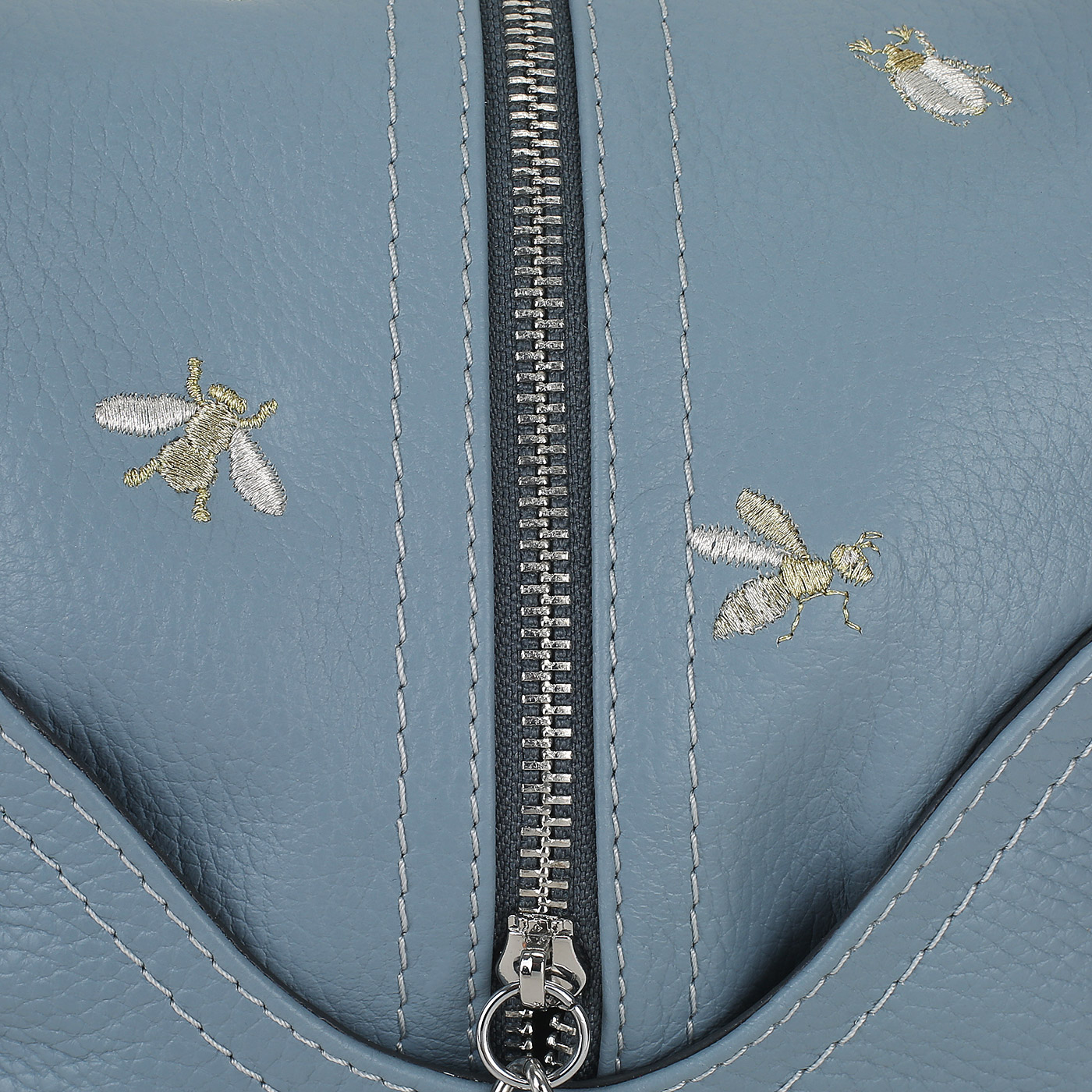 Кожаная сумка с вышивкой Curanni 