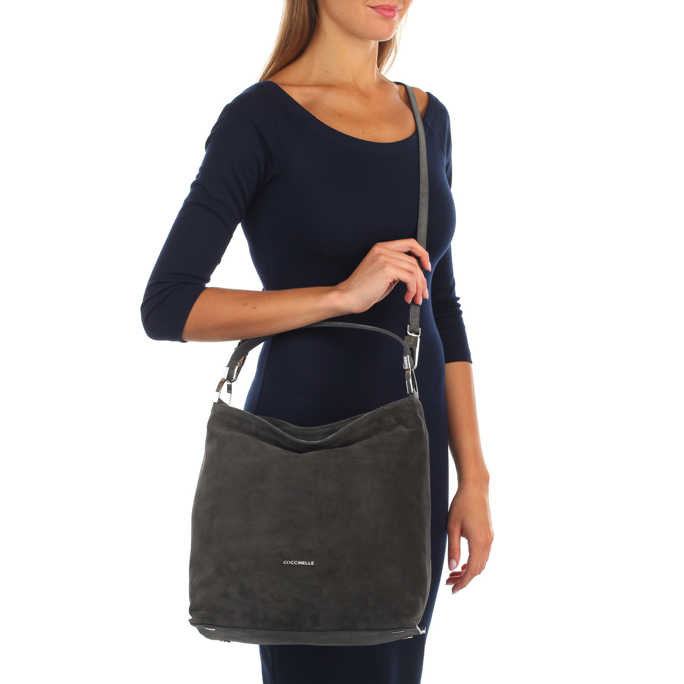 Сумка-хобо Coccinelle Keyla suede