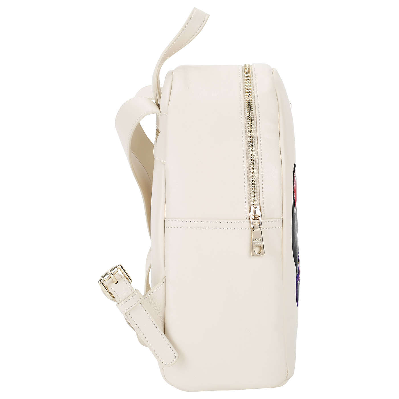 Бежевый женский рюкзак Love Moschino Patches