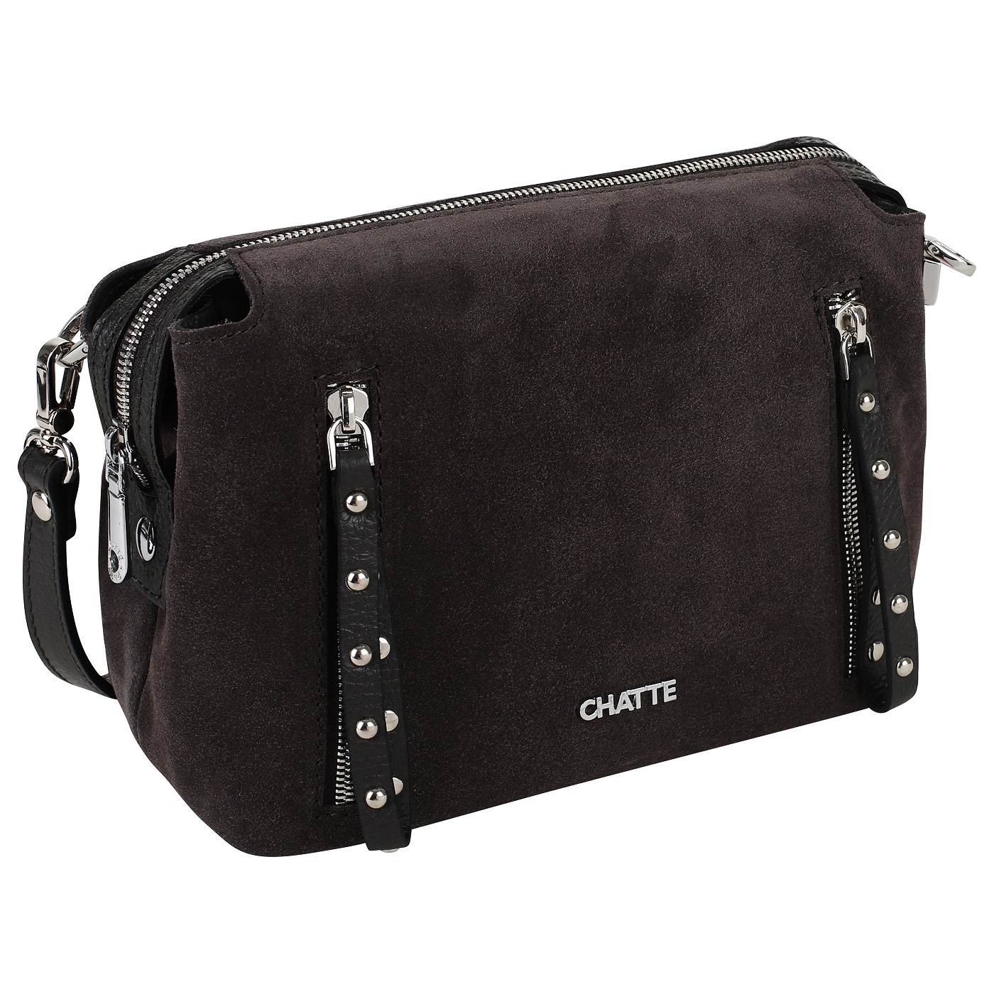 Велюровая сумка через плечо Chatte 