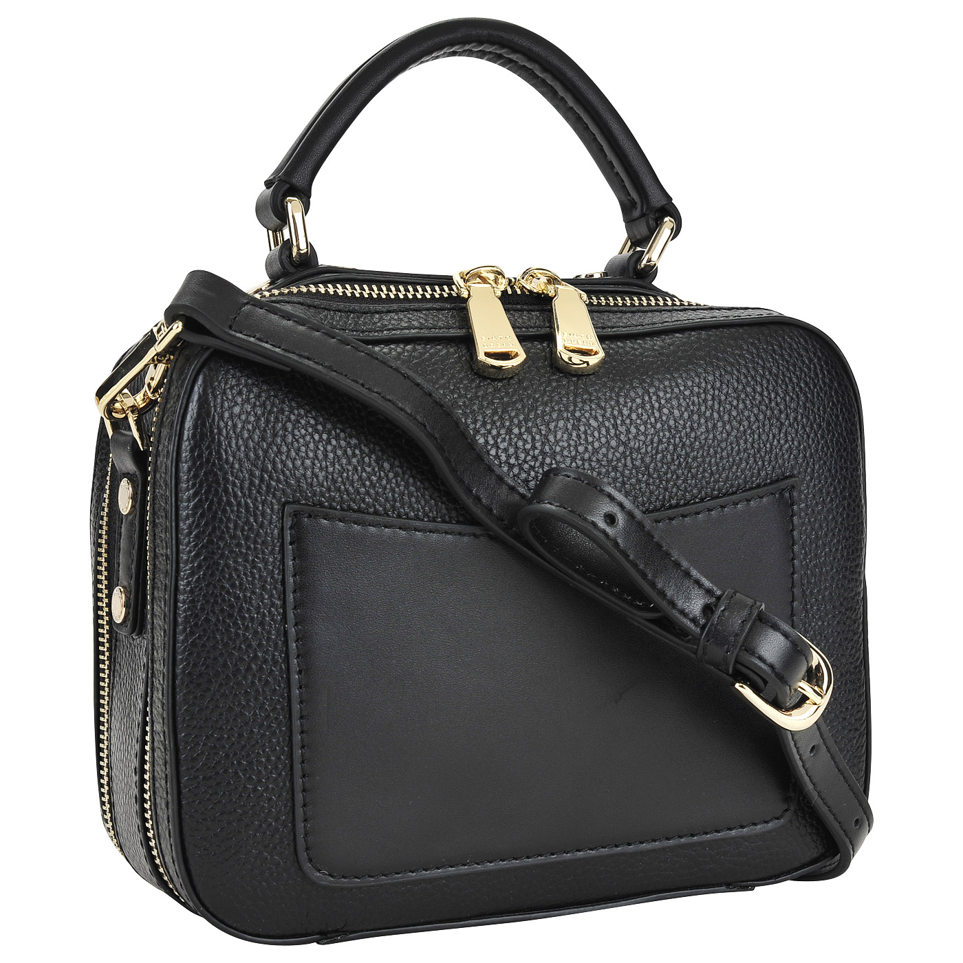 Женская кожаная сумочка черного цвета Fiato Dream 
