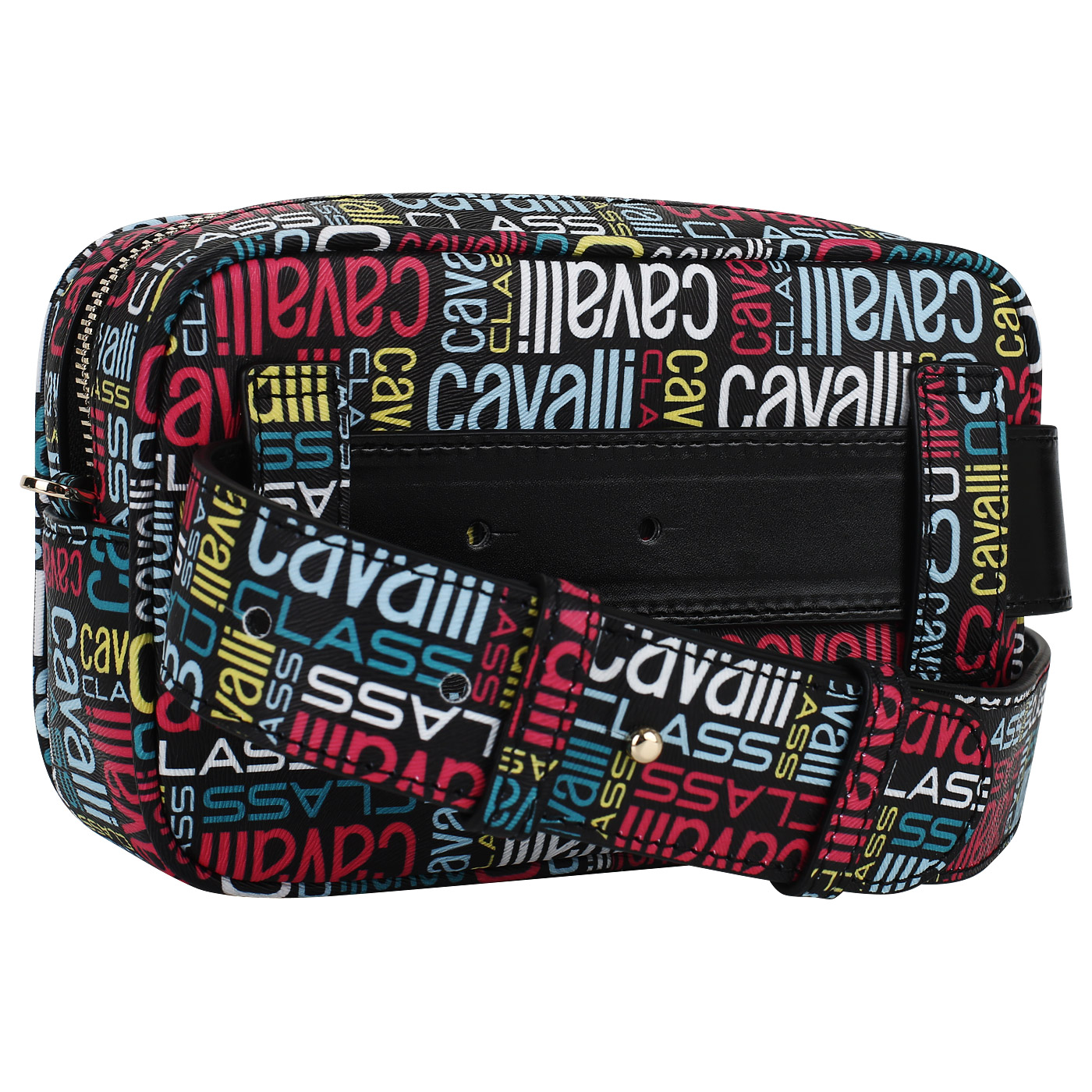 Тисненая сумочка с двумя ремнями Cavalli Class Belt bag