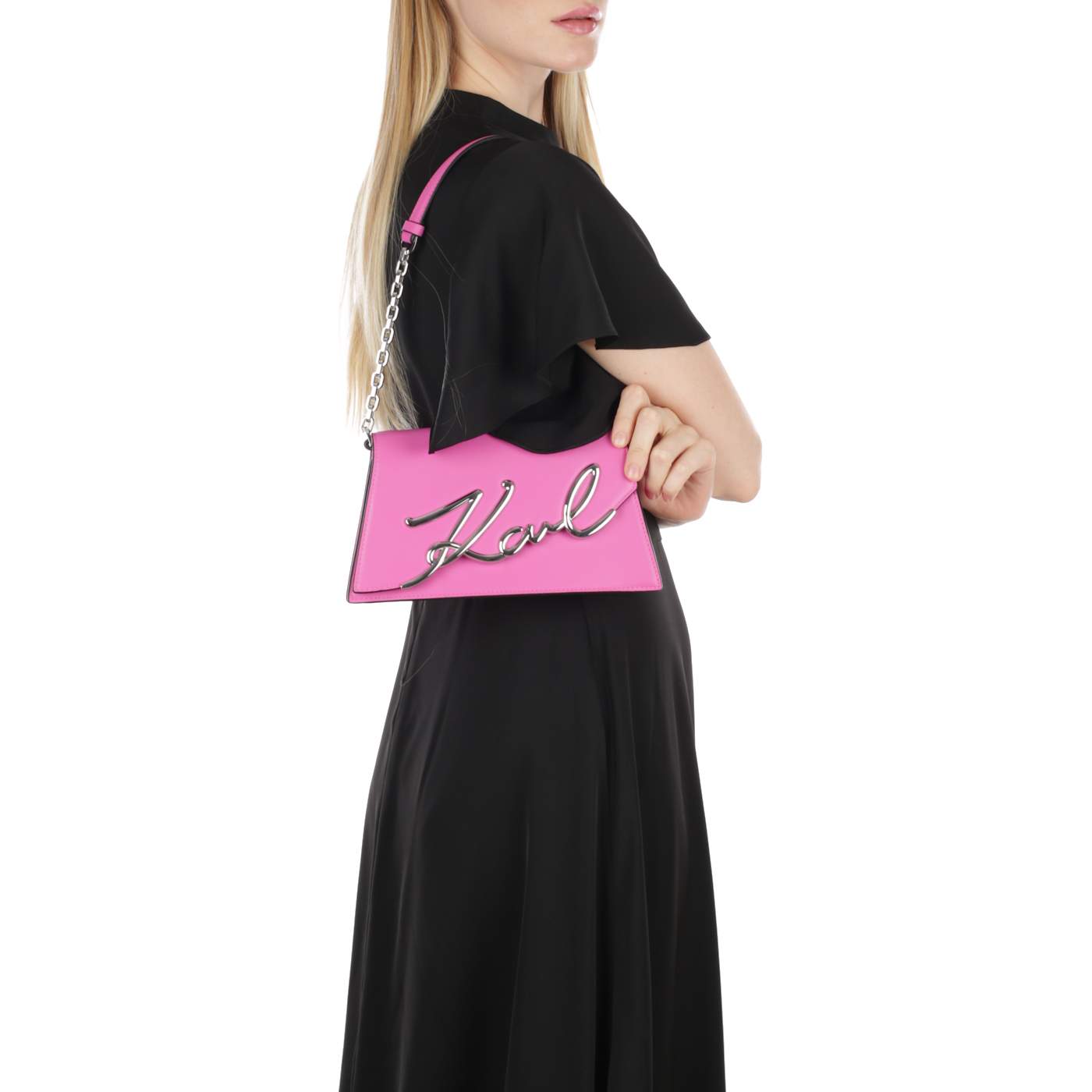 Кожаная сумка Karl Lagerfeld Signature