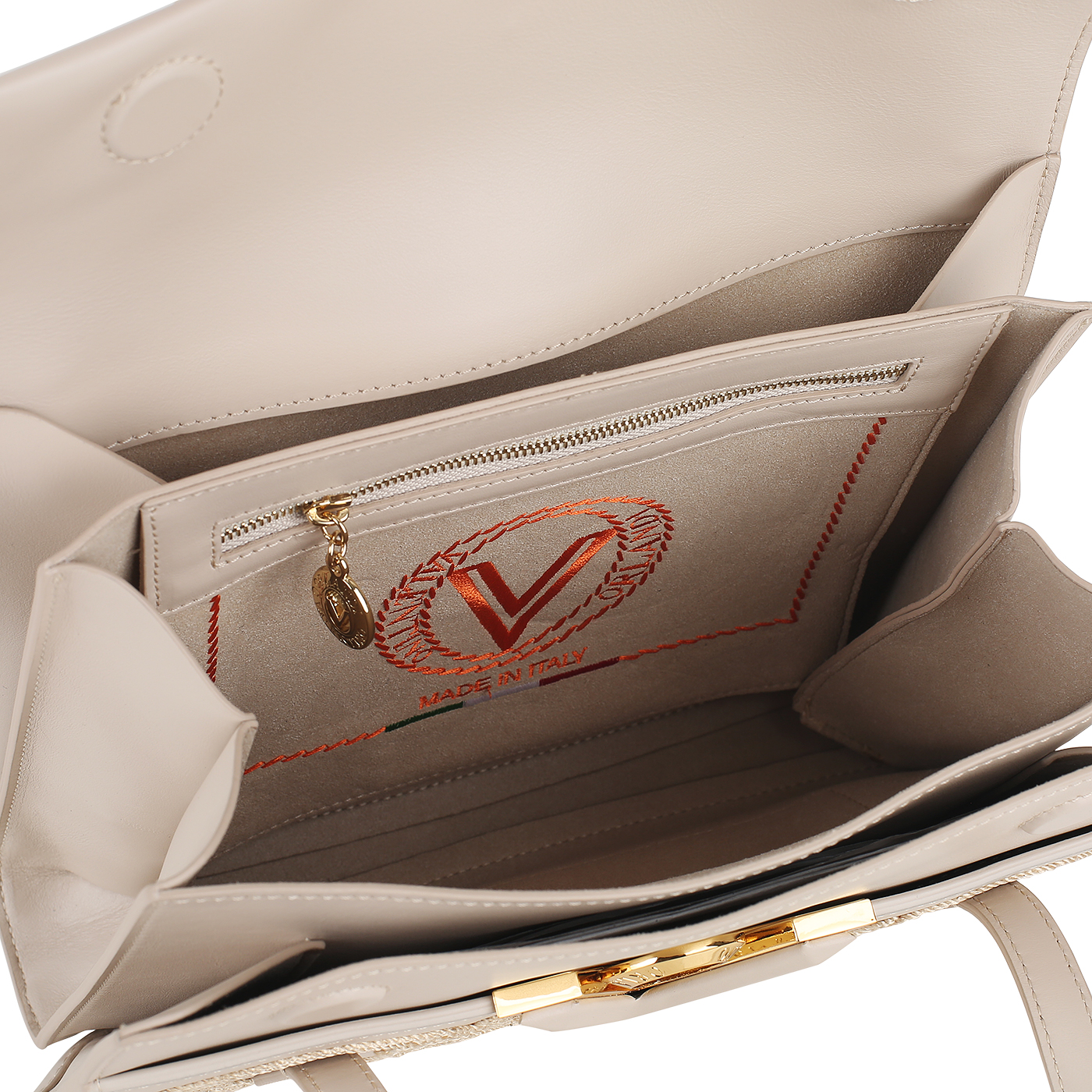 Кожаная сумка с вышивкой Valentino Orlandi Kara