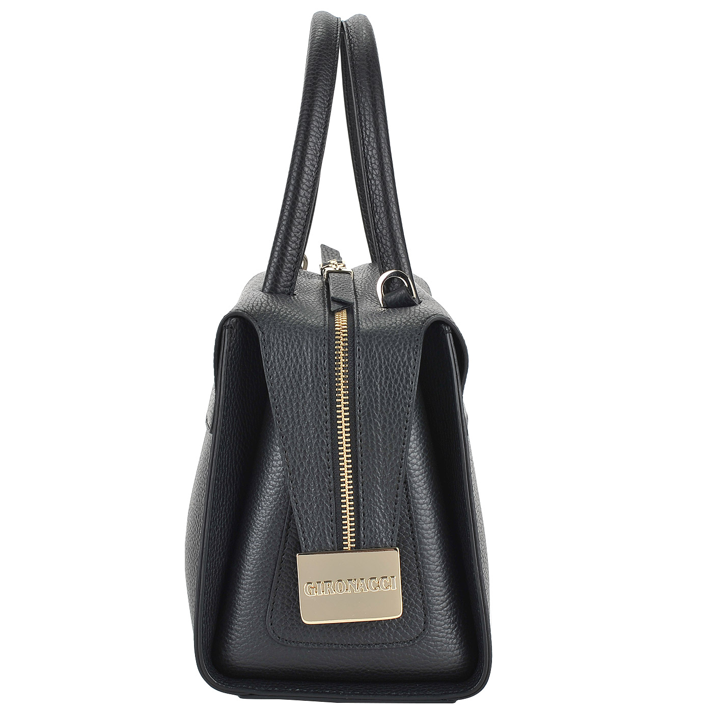 Женская черная сумка из натуральной кожи Gironacci 
