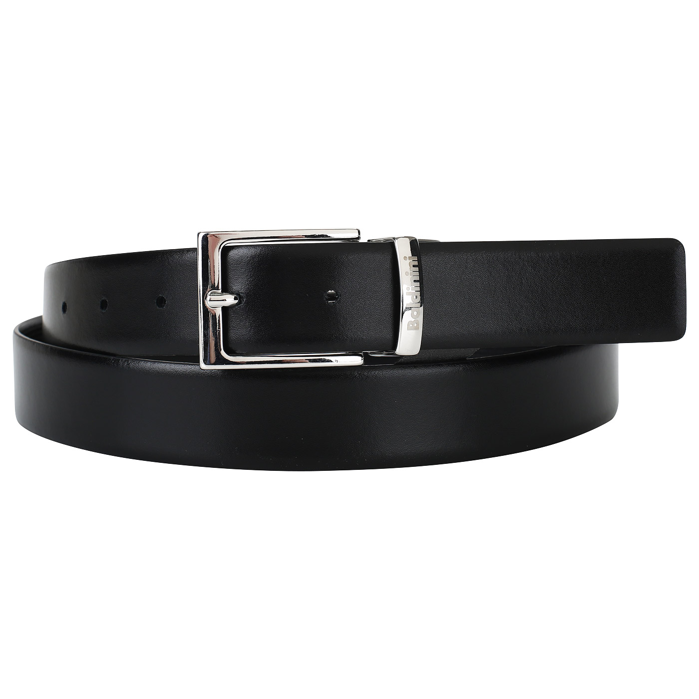 Черный мужской ремень из кожи Baldinini 
