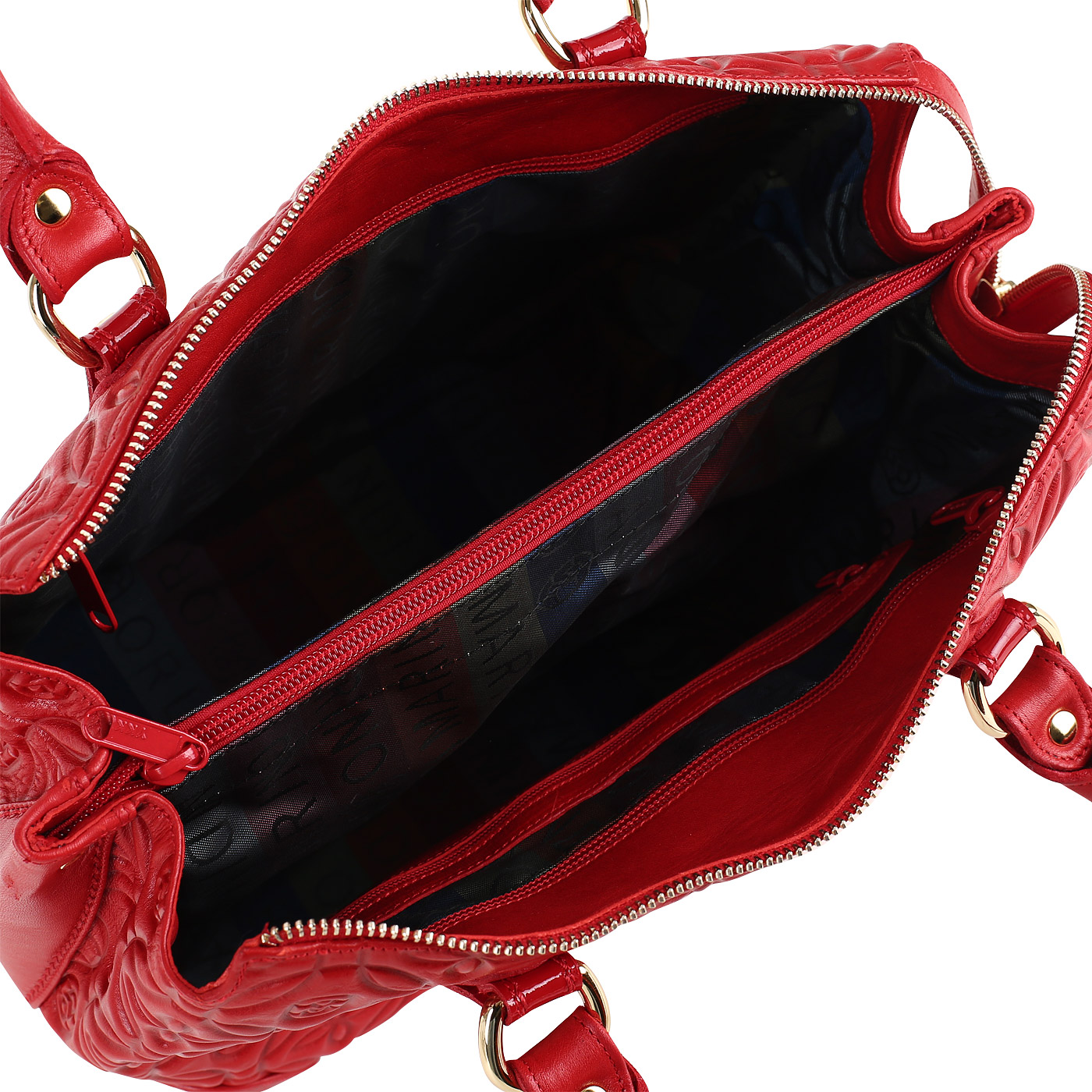 Тисненая кожаная сумка Marino Orlandi 