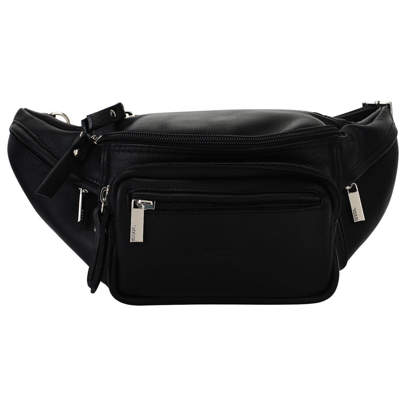 Bruno Rossi Черная поясная сумочка
