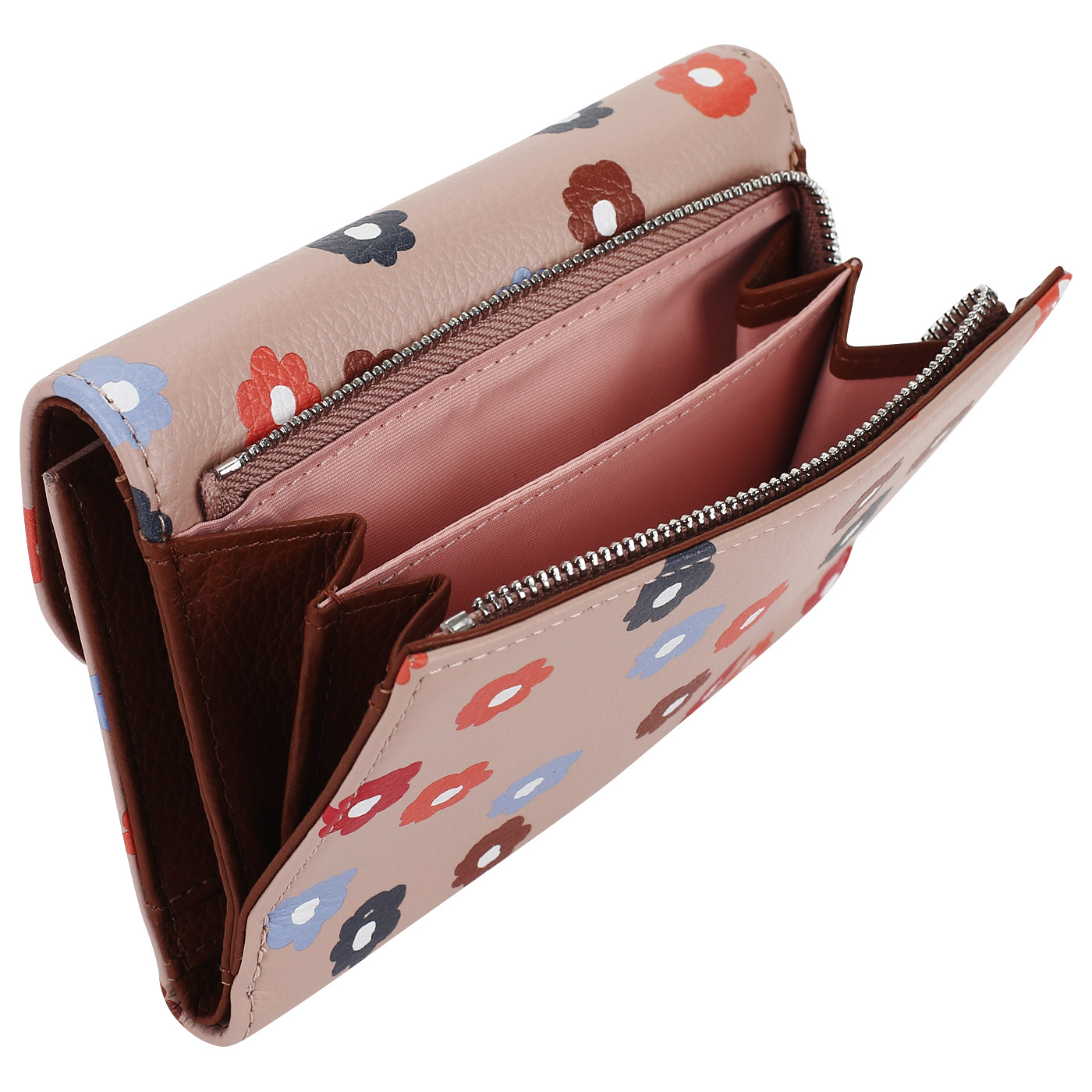 Женский кожаный кошелек с принтом Coccinelle Espiegle Flower print