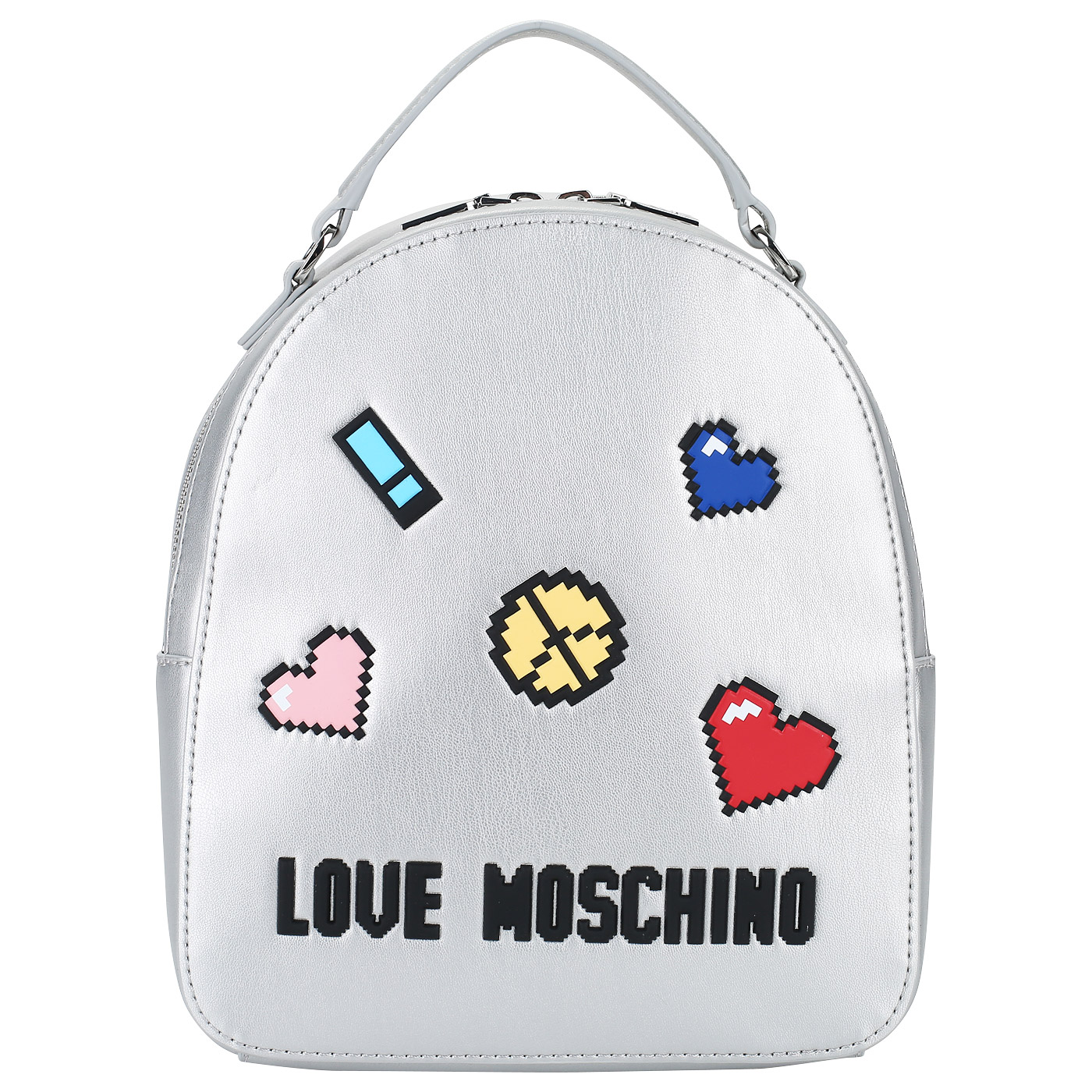 Love Moschino Серебристый женский рюкзак