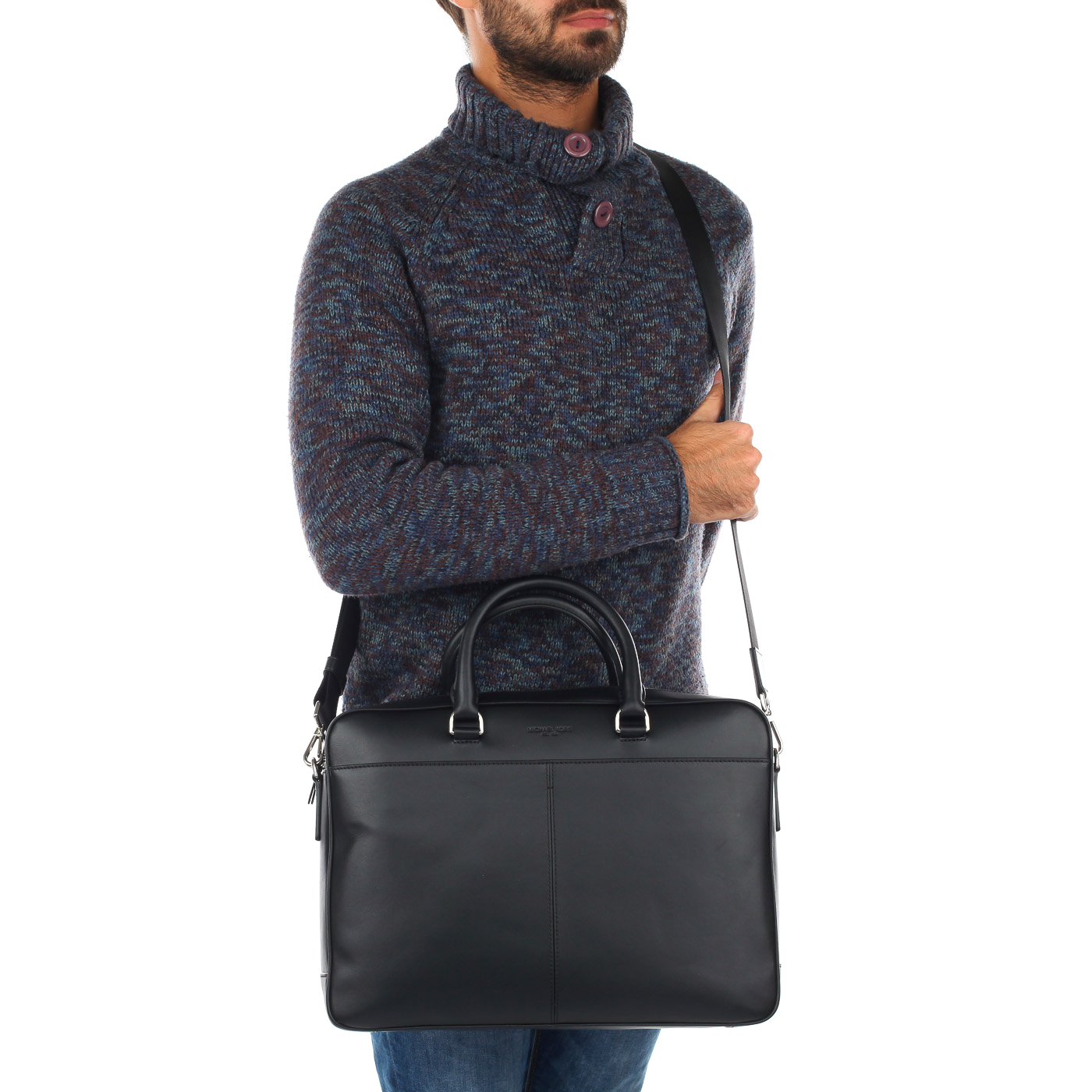 Мужская кожаная сумка для документов Michael Kors Men Odin