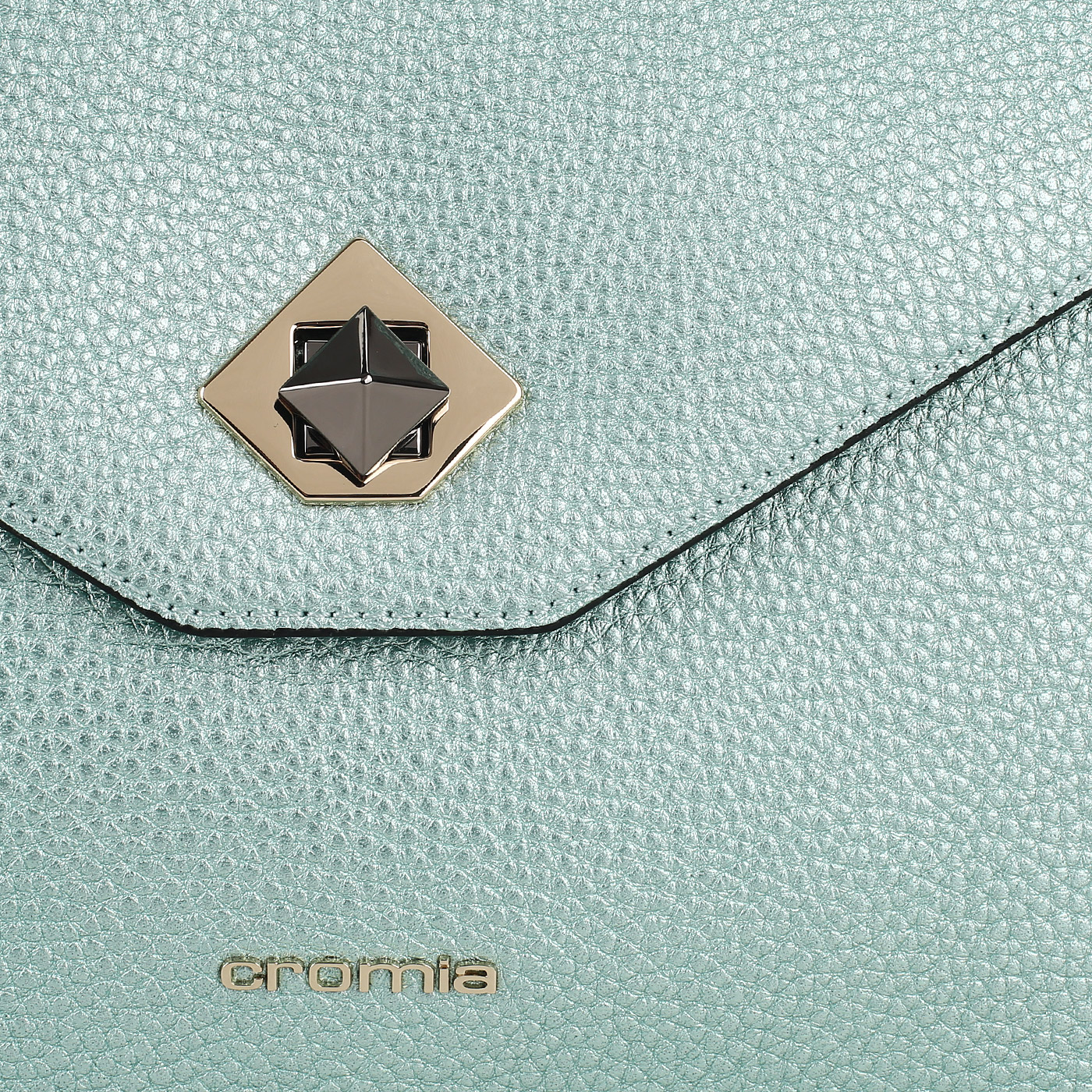 Металлизированная кожаная сумка Cromia Mina